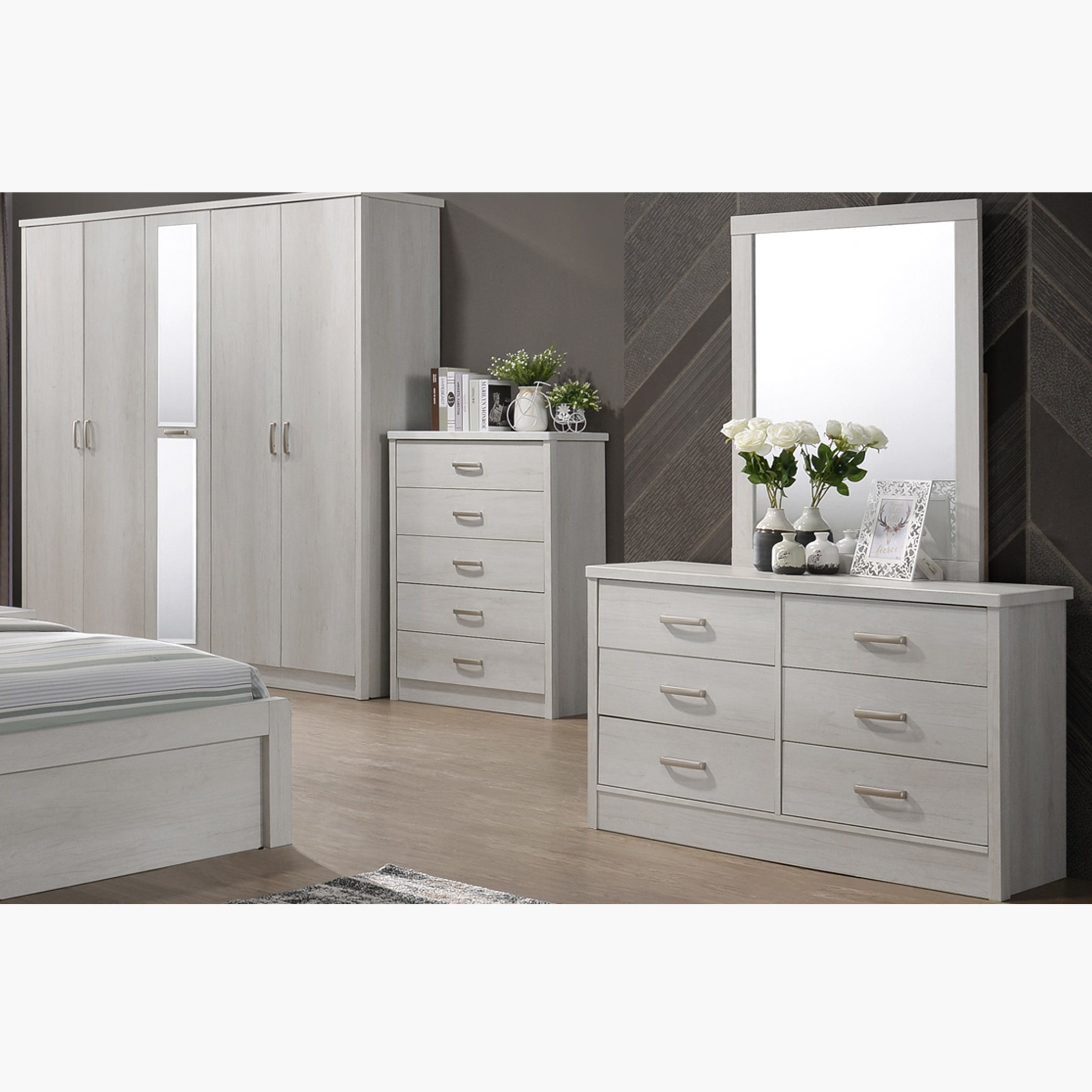 طاولة تزيين كبيرة 6 أدراج دون مرآة من بليندا-hbxfurniture-bedroom-dressersandmirrors-image-1