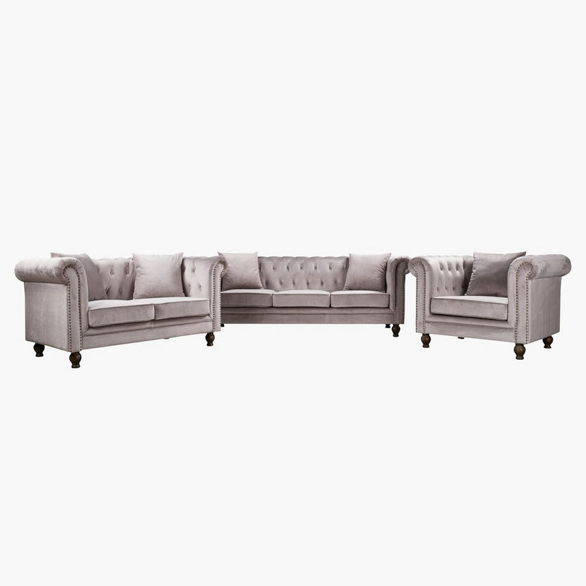 Sofia 2-Seater Tufted Velvet Sofa with 2 Cushions-Sofas-image-5