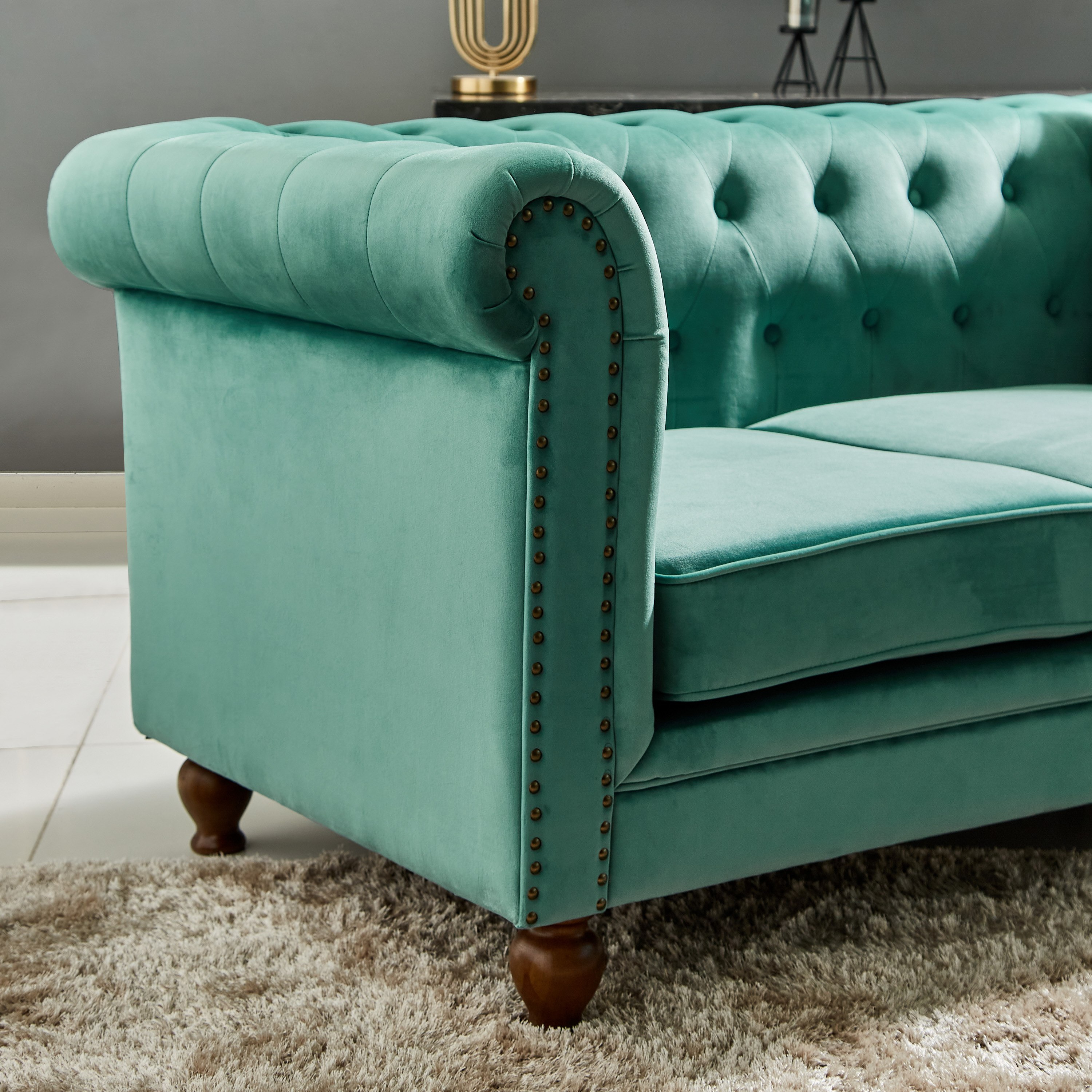 كنبة مخمل معنقدة 3 مقاعد مع وسادتين من صوفيا-hbxlivingroom-sofasandarmchairs-sofas-image-3