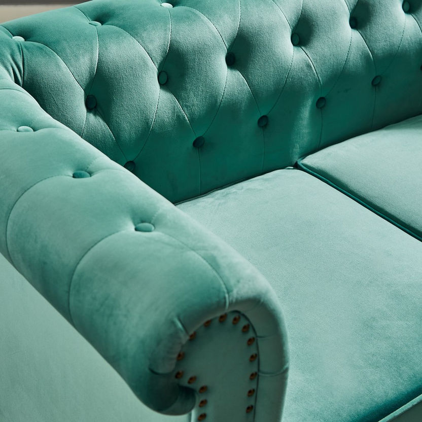 Sofia 2-Seater Tufted Velvet Sofa with 2 Cushions-Sofas-image-4