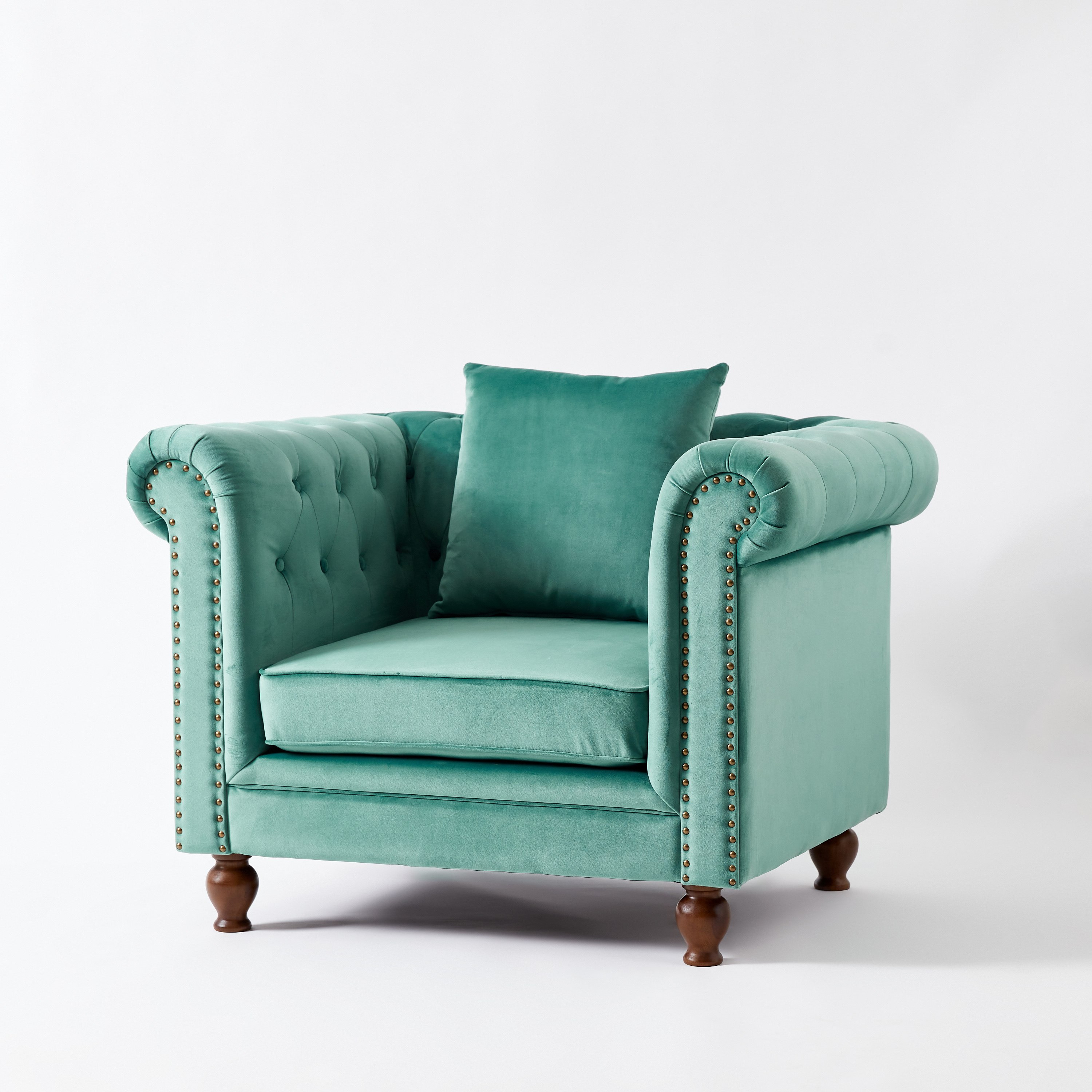 كرسي مخمل معنقد مقعد واحد بمساند ذراعين ووسادة من صوفيا-hbxlivingroom-sofasandarmchairs-sofas-image-7