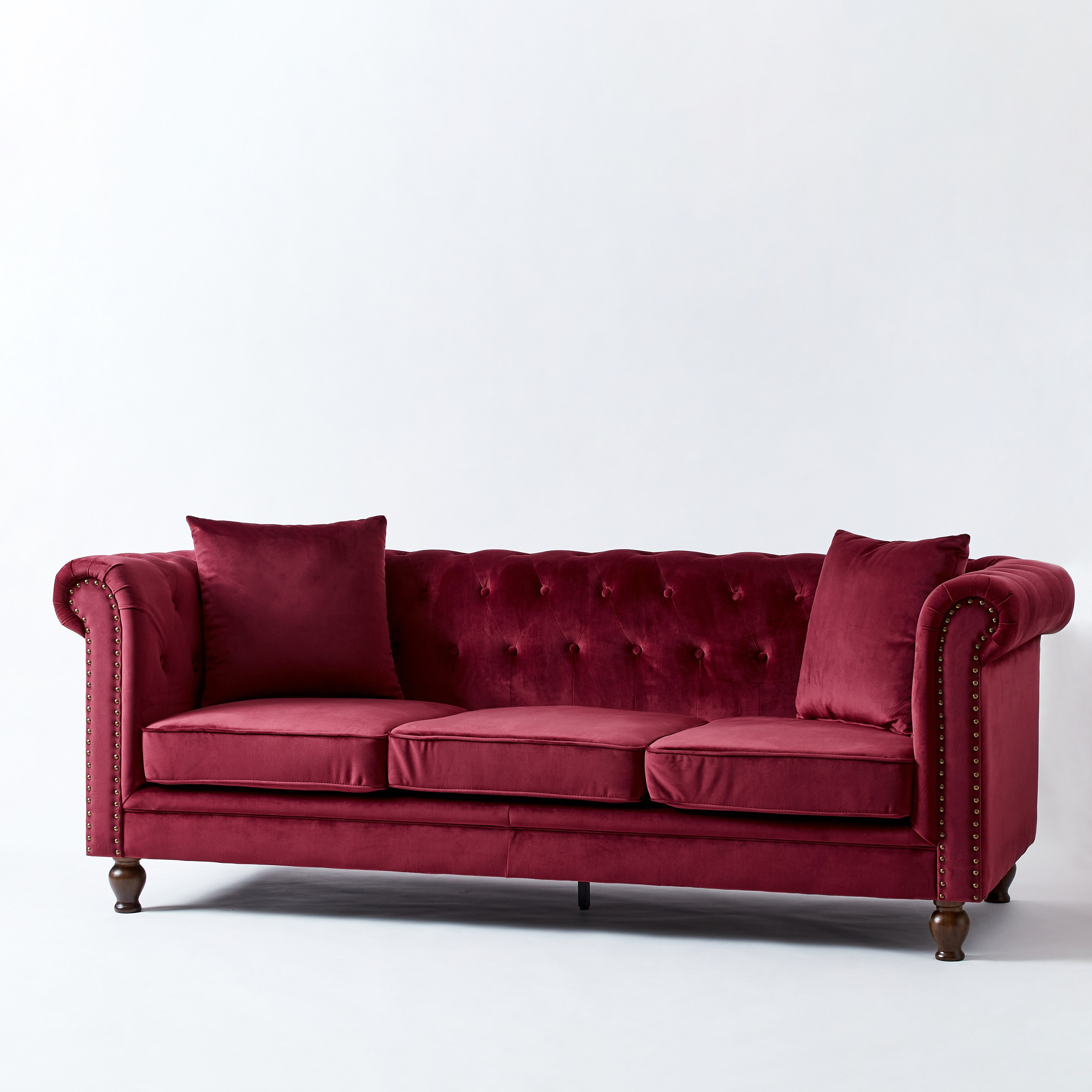كنبة مخمل معنقدة 3 مقاعد مع وسادتين من صوفيا-hbxlivingroom-sofasandarmchairs-sofas-image-8