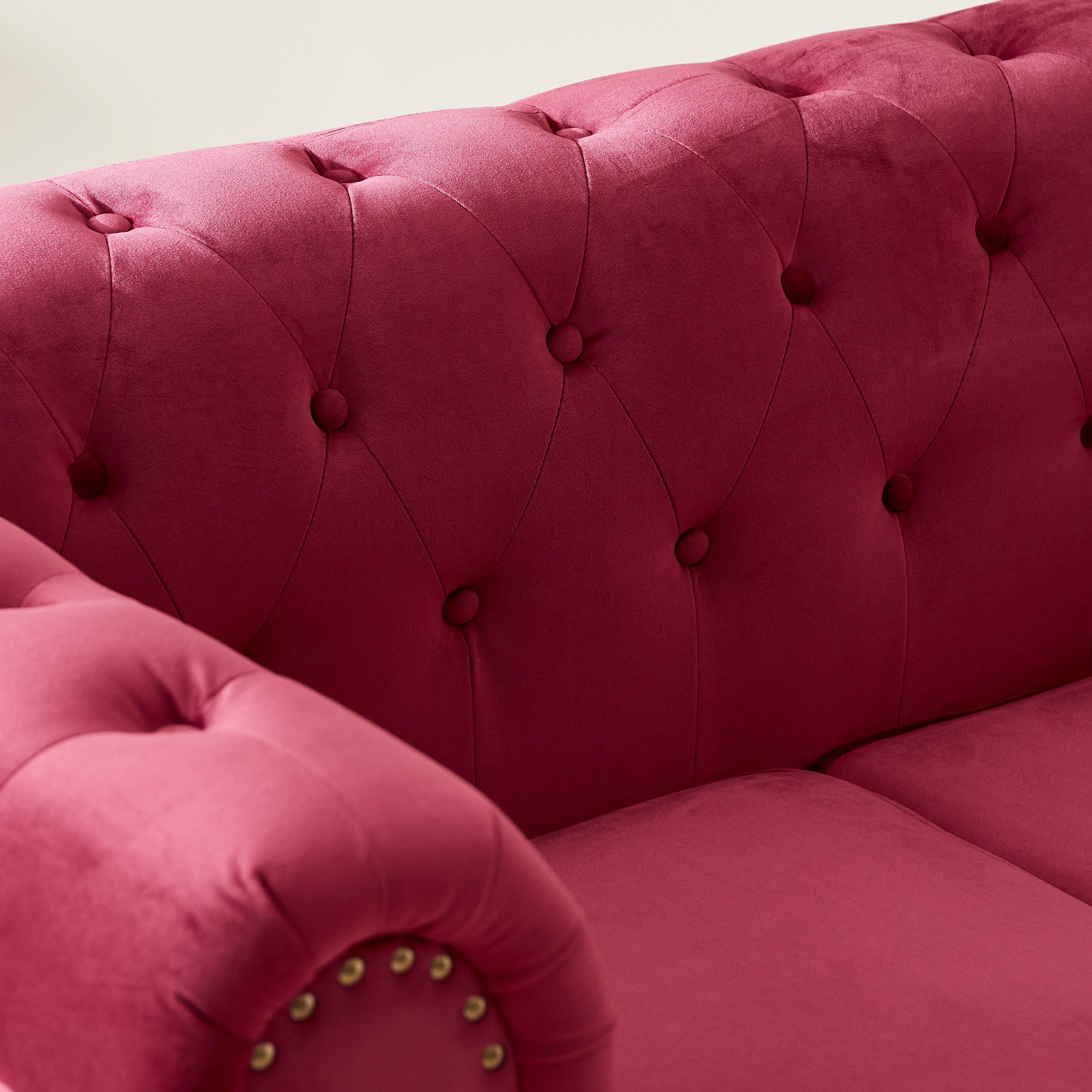 كنبة مخمل معنقدة مقعدين مع وسادتين من صوفيا-hbxlivingroom-sofasandarmchairs-sofas-image-5