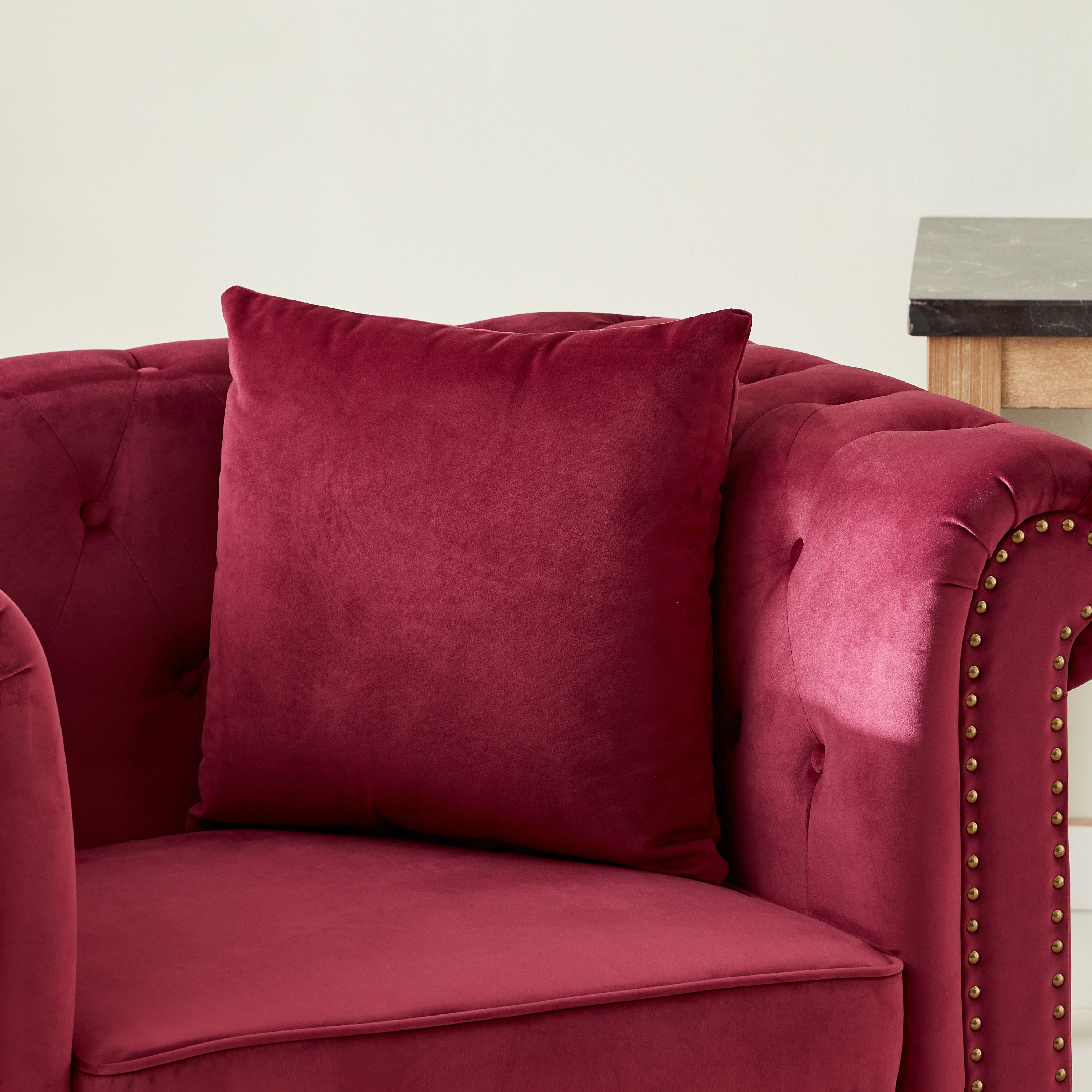 كرسي مخملي معنقد مقعد واحد بمساند ذراعين ووسادة من صوفيا-hbxlivingroom-sofasandarmchairs-sofas-image-4