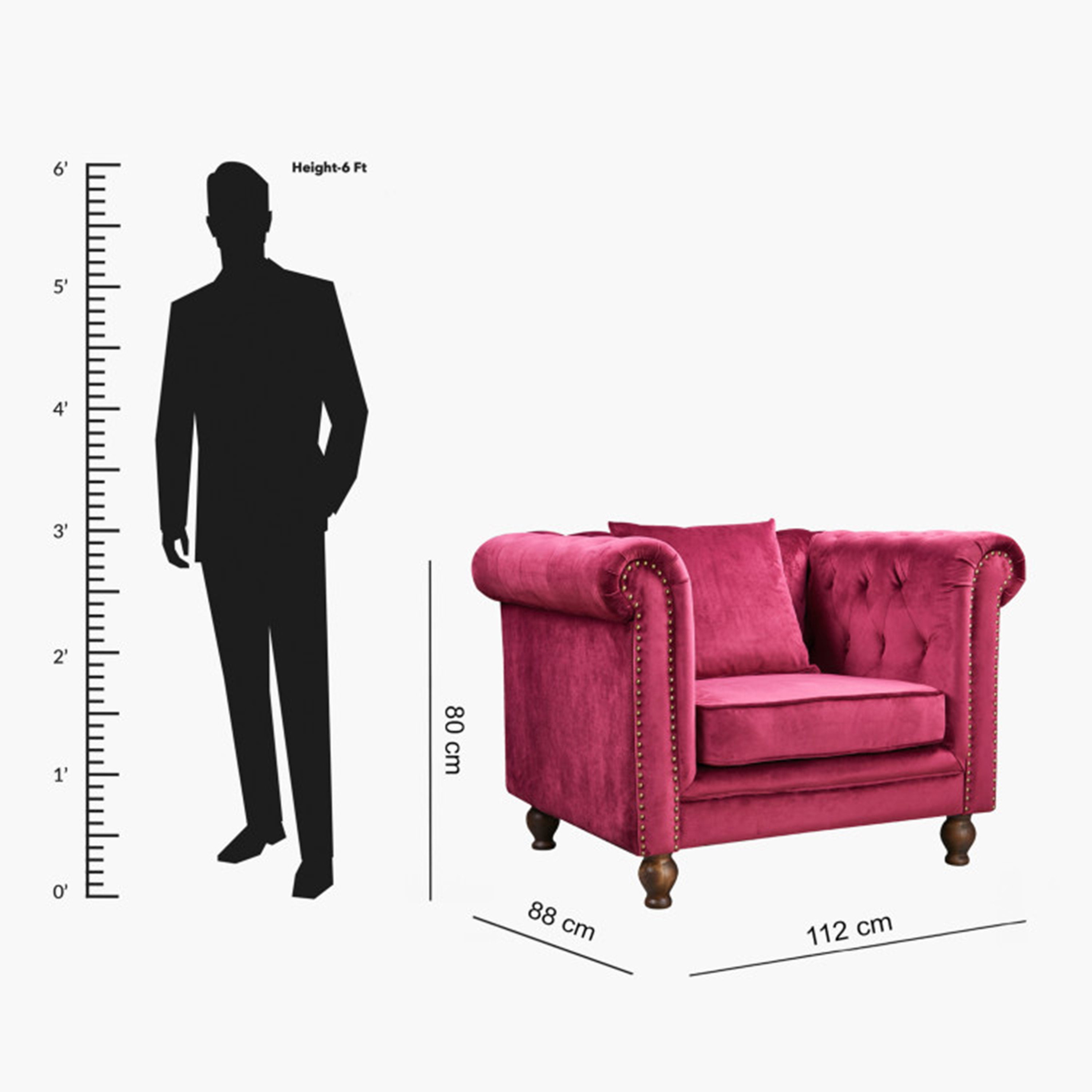 كرسي مخملي معنقد مقعد واحد بمساند ذراعين ووسادة من صوفيا-hbxlivingroom-sofasandarmchairs-sofas-image-9