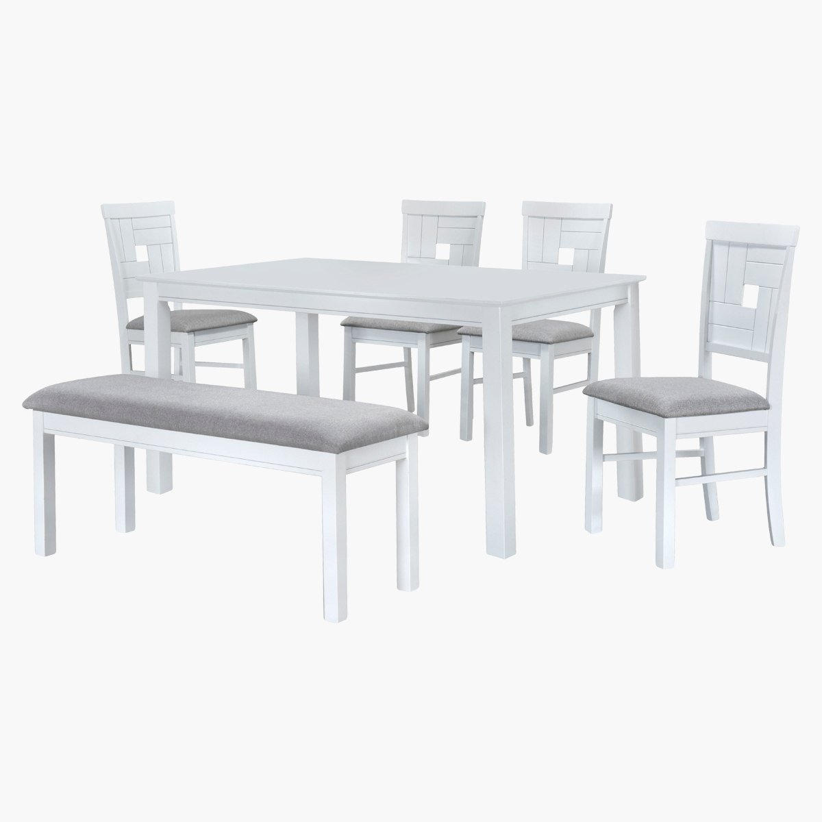 Dora 6-Piece Dining Set-hbxfurniture-diningtablesandsets-diningsets-sixseater-image-1