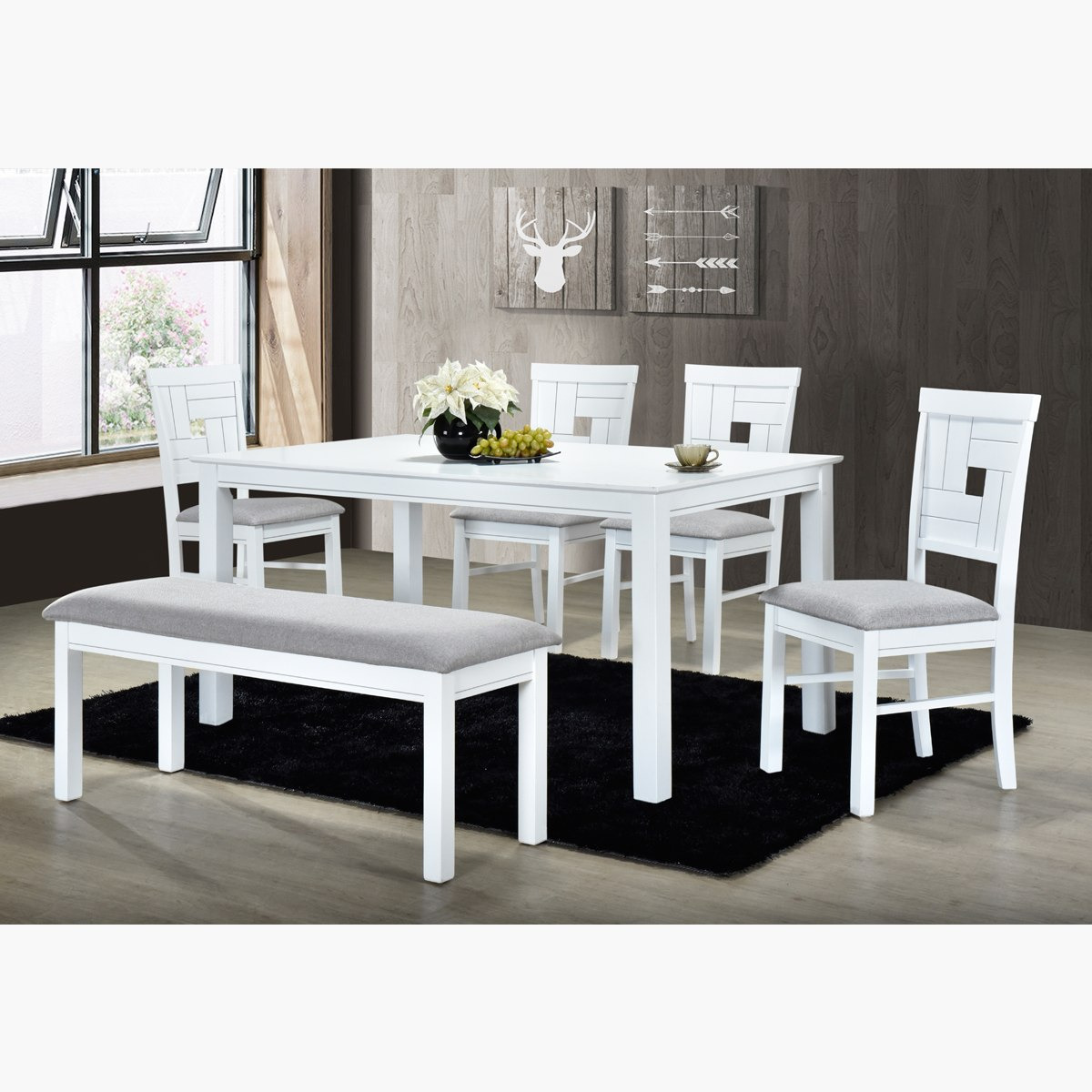 Dora 6-Piece Dining Set-hbxfurniture-diningtablesandsets-diningsets-sixseater-image-2