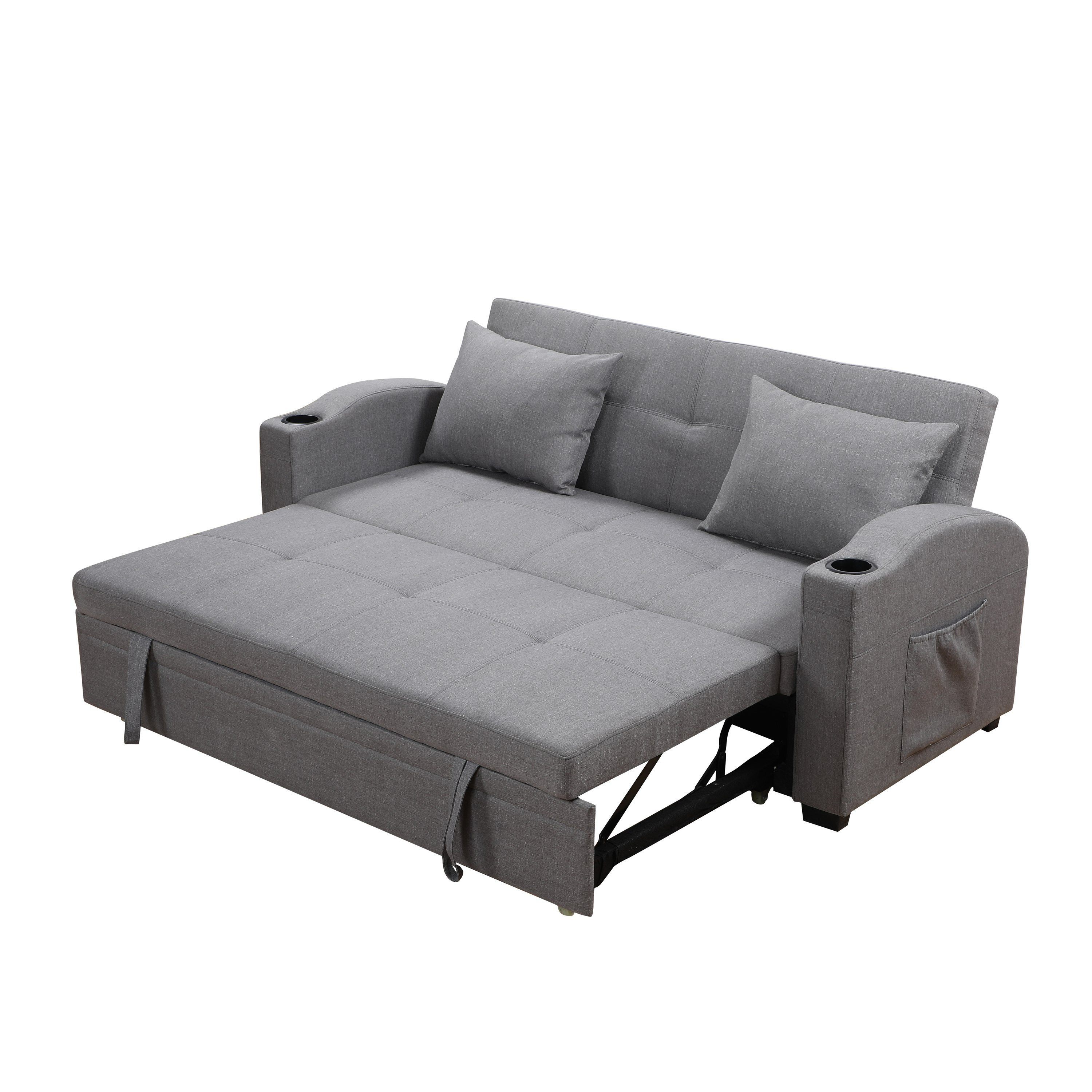كنبة سرير قماشيّة تسحب للخارج 3 مقاعد مع 2 حامل أكواب ووسائد من مورجان-hbxlivingroom-sofasandarmchairs-sofas-image-3