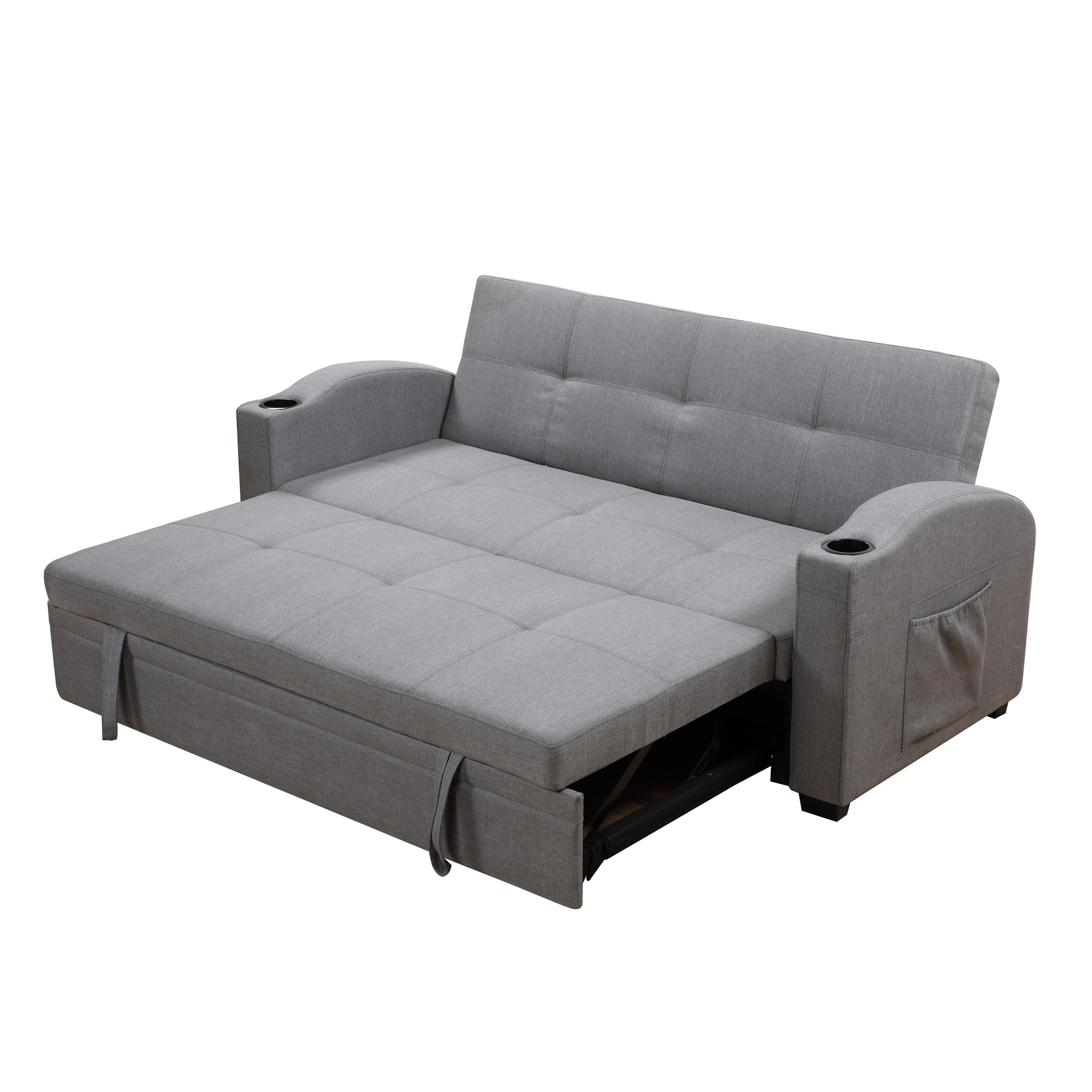 كنبة سرير قماشيّة تسحب للخارج 3 مقاعد مع 2 حامل أكواب ووسائد من مورجان-hbxlivingroom-sofasandarmchairs-sofas-image-10