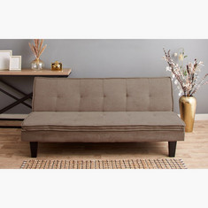 Sherry 3-Seater Fabric Tufted Sofa Bed with Adjustable Back