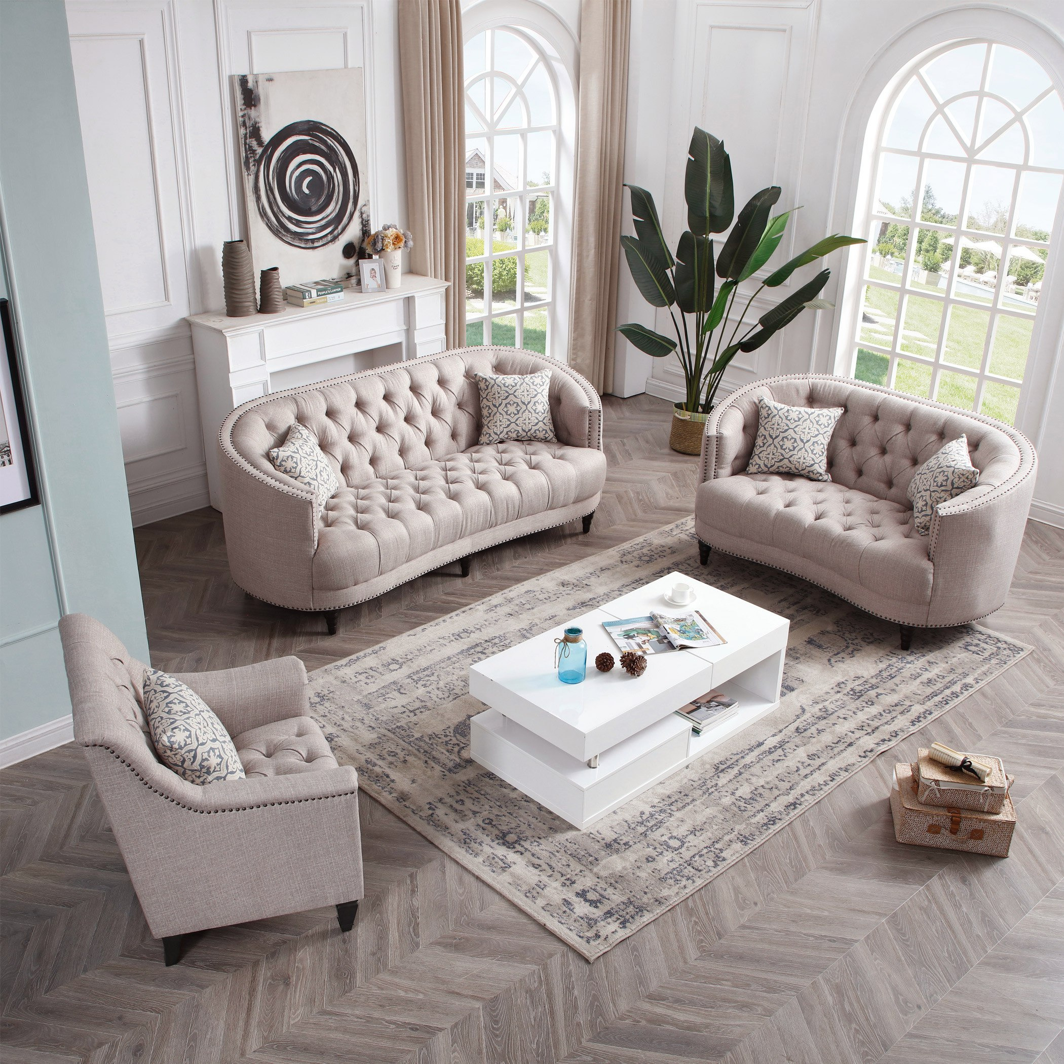 Davonport 1-Seater Fabric Armchair with Cushion-hbxlivingroom-sofasandarmchairs-sofas-image-2