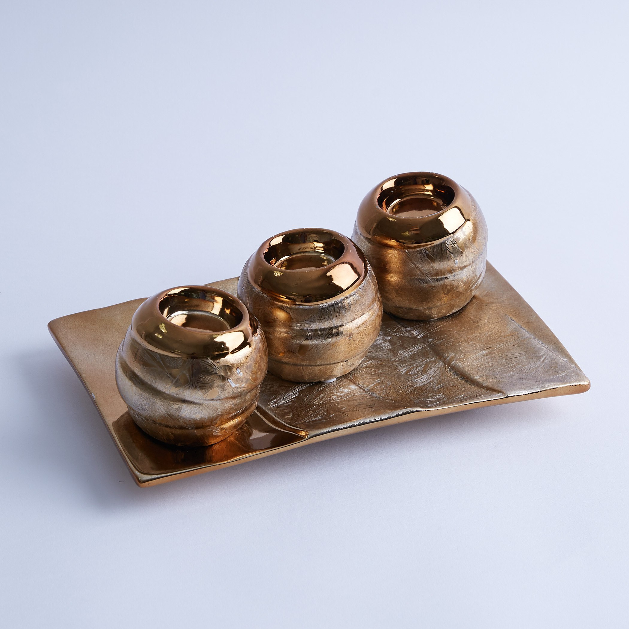 طقم حوامل شموع صغيرة وصينية - 4 قطع-hbxlivingroom-decorandaccessories-candleholders-image-5