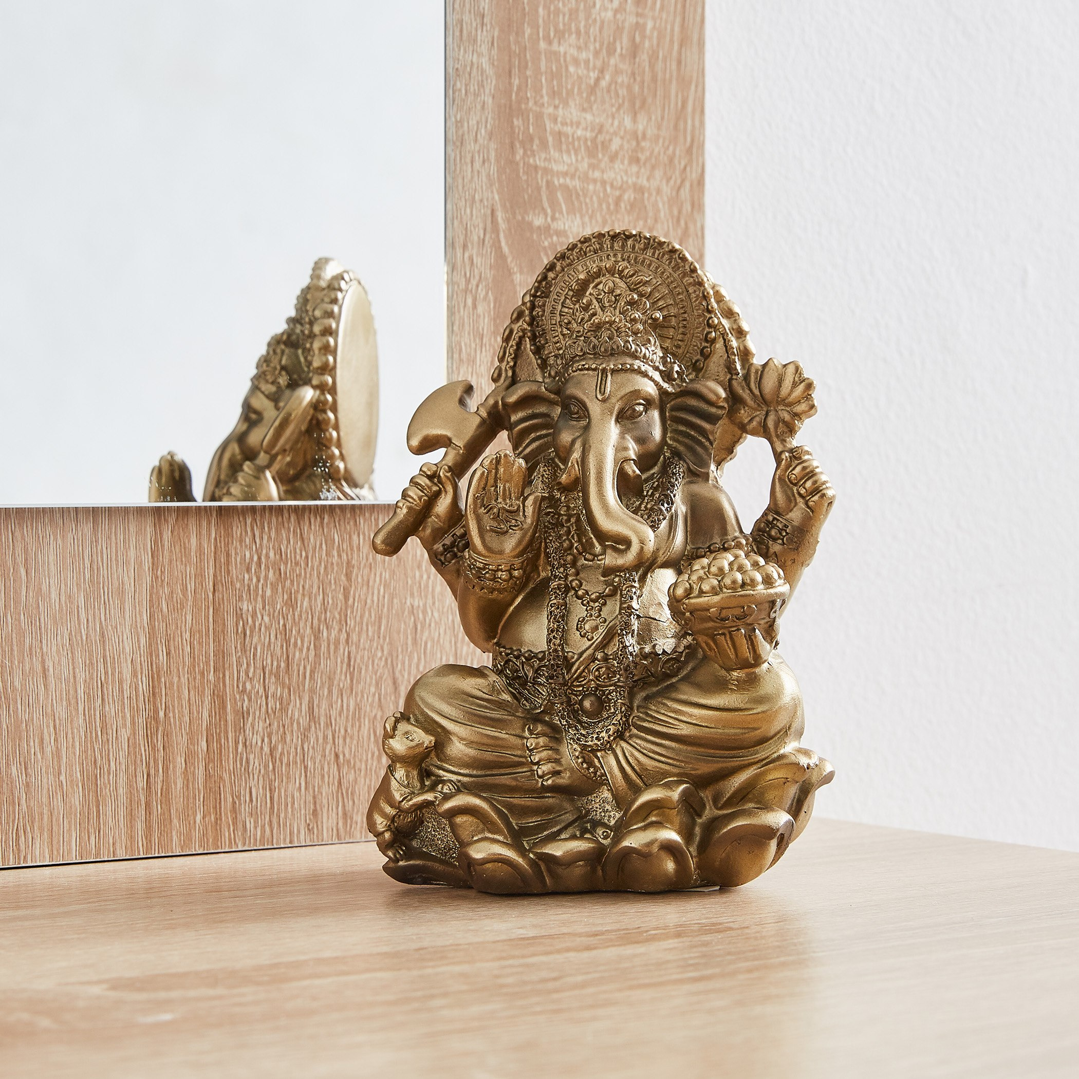 تمثال الإلهة جانيشا على زهرة اللوتس-hbxhomeware-homedecor-figurinesandornaments-image-1