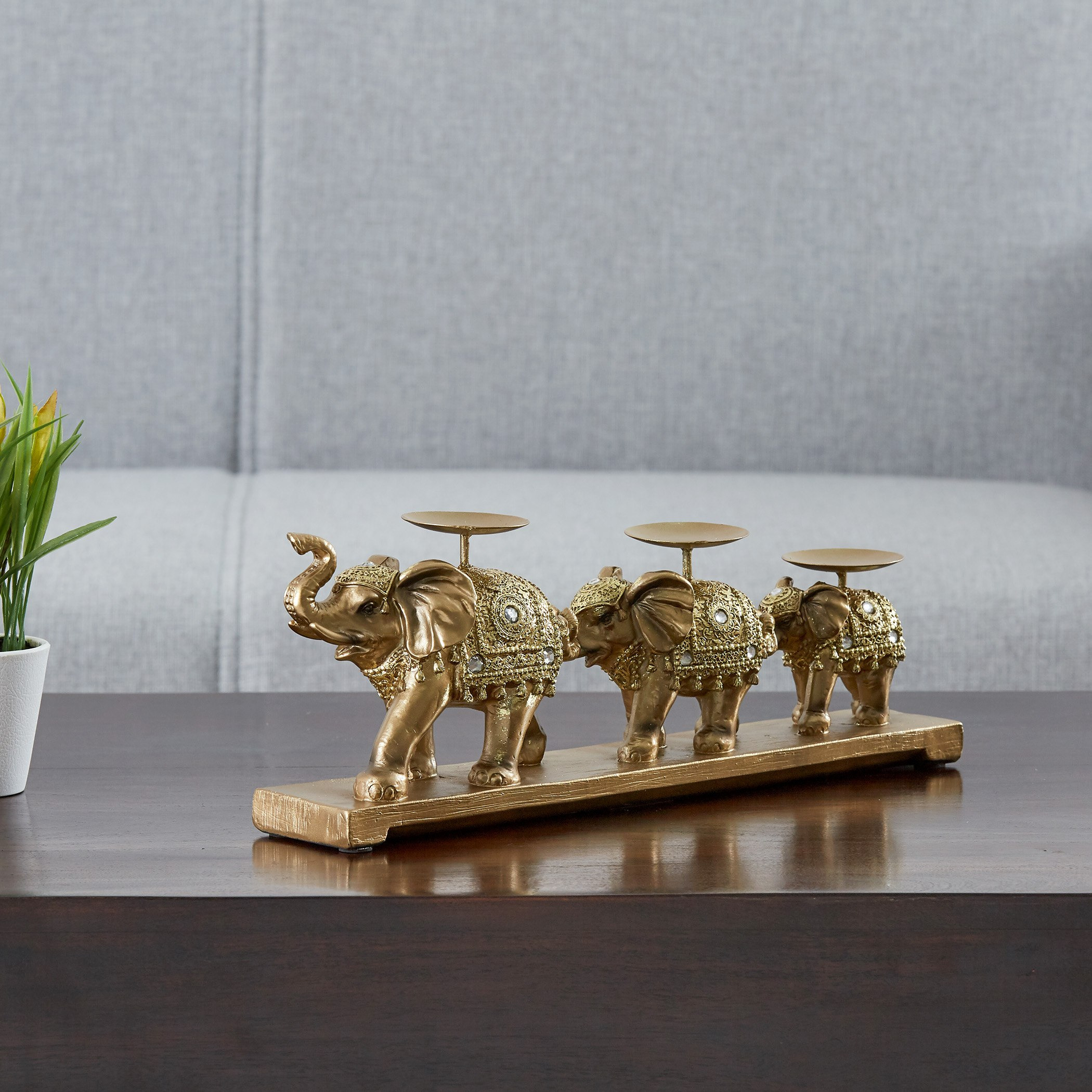 حامل شموع على شكل سلسلة أفيال-hbxlivingroom-decorandaccessories-candleholders-image-1