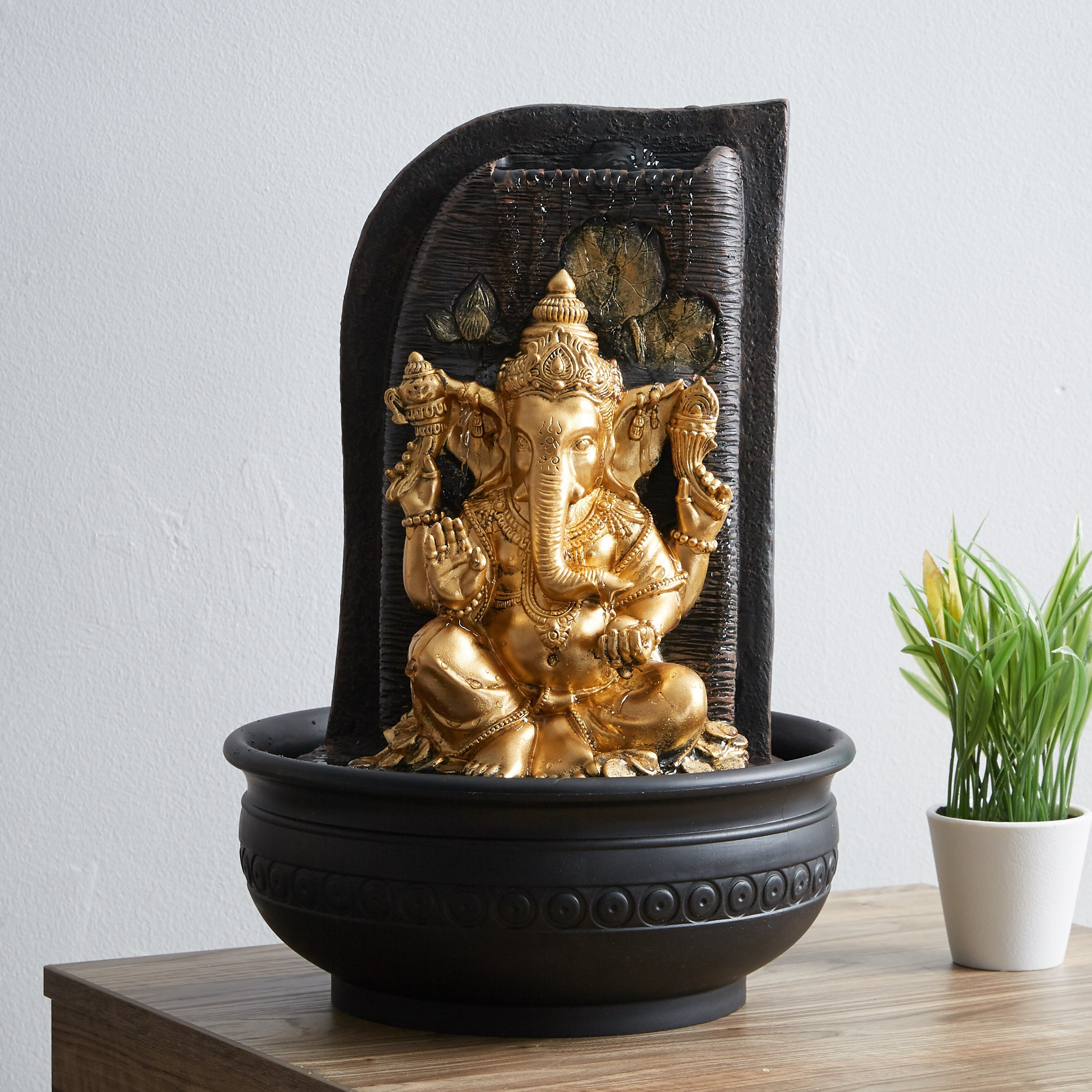 نافورة على شكل غانيشا بمصباحي إضاءة-hbxhomeware-hbxdecorandfurnishings-image-1