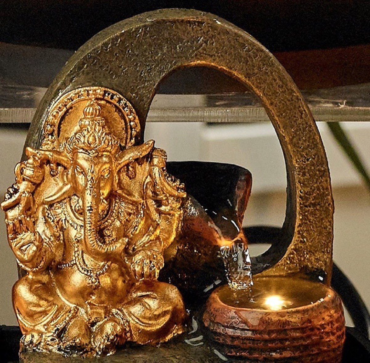 نافورة بإضاءة مع تمثال ميني جانيشا-hbxhomeware-hbxdecorandfurnishings-image-2