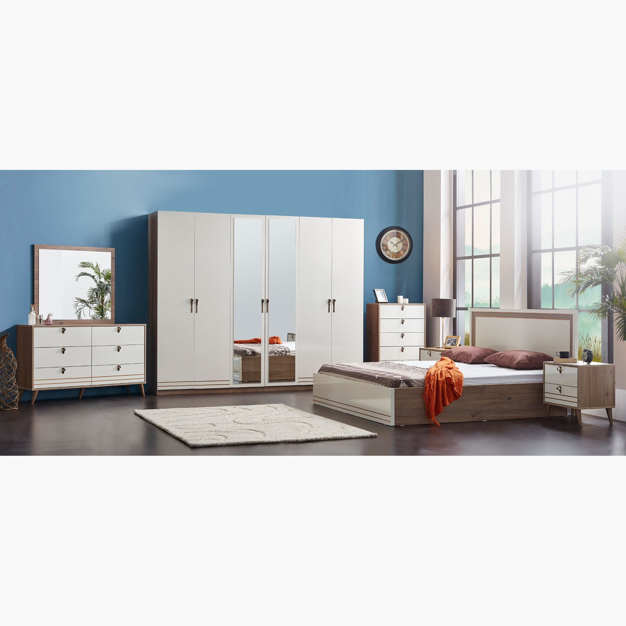 طقم غرفة نوم كينج 5 قطع من برلين - 180x200 سم-hbxbedroom-bedsandbedsets-bedroomsets-king-image-13