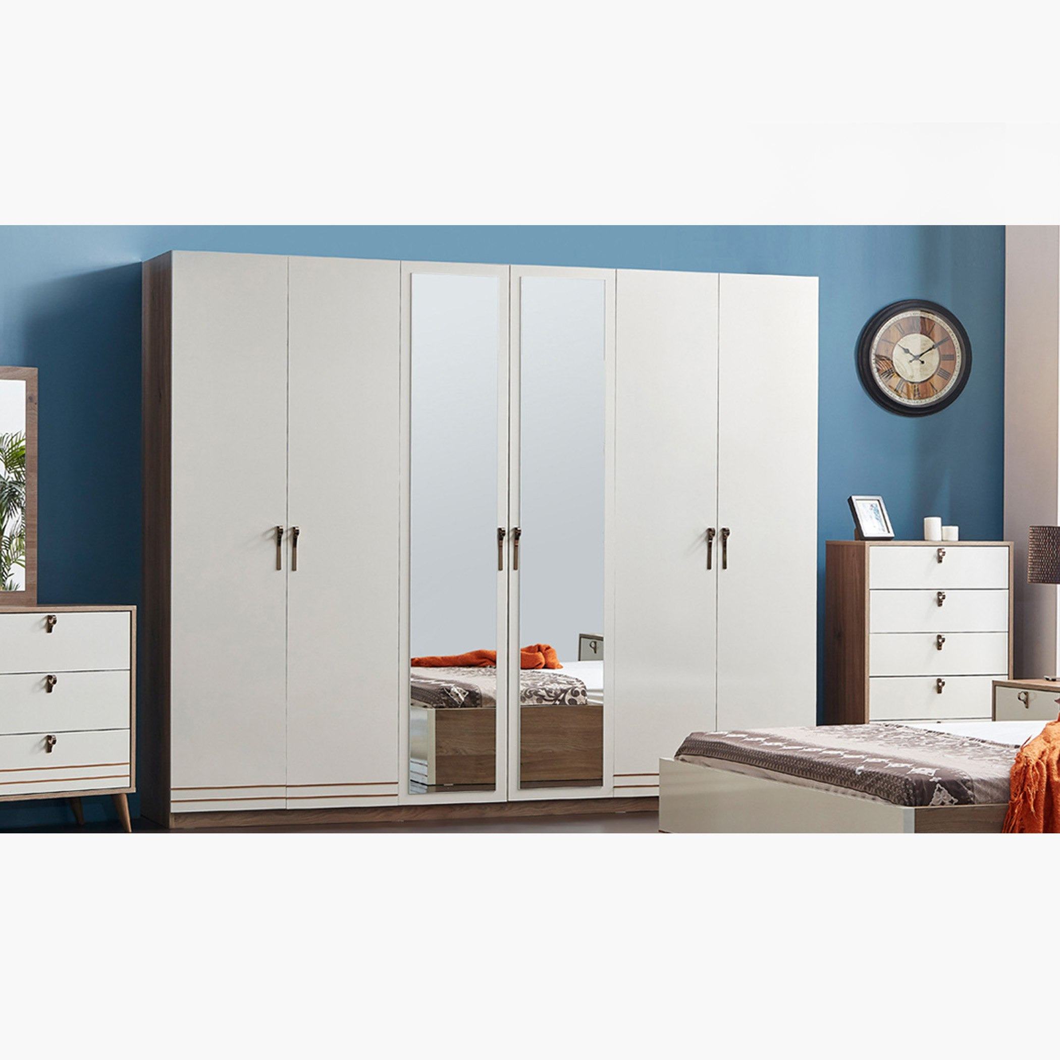 خزانة ملابس بستة أبواب مع مرآتين برلين-hbxfurniture-wardrobes-image-1