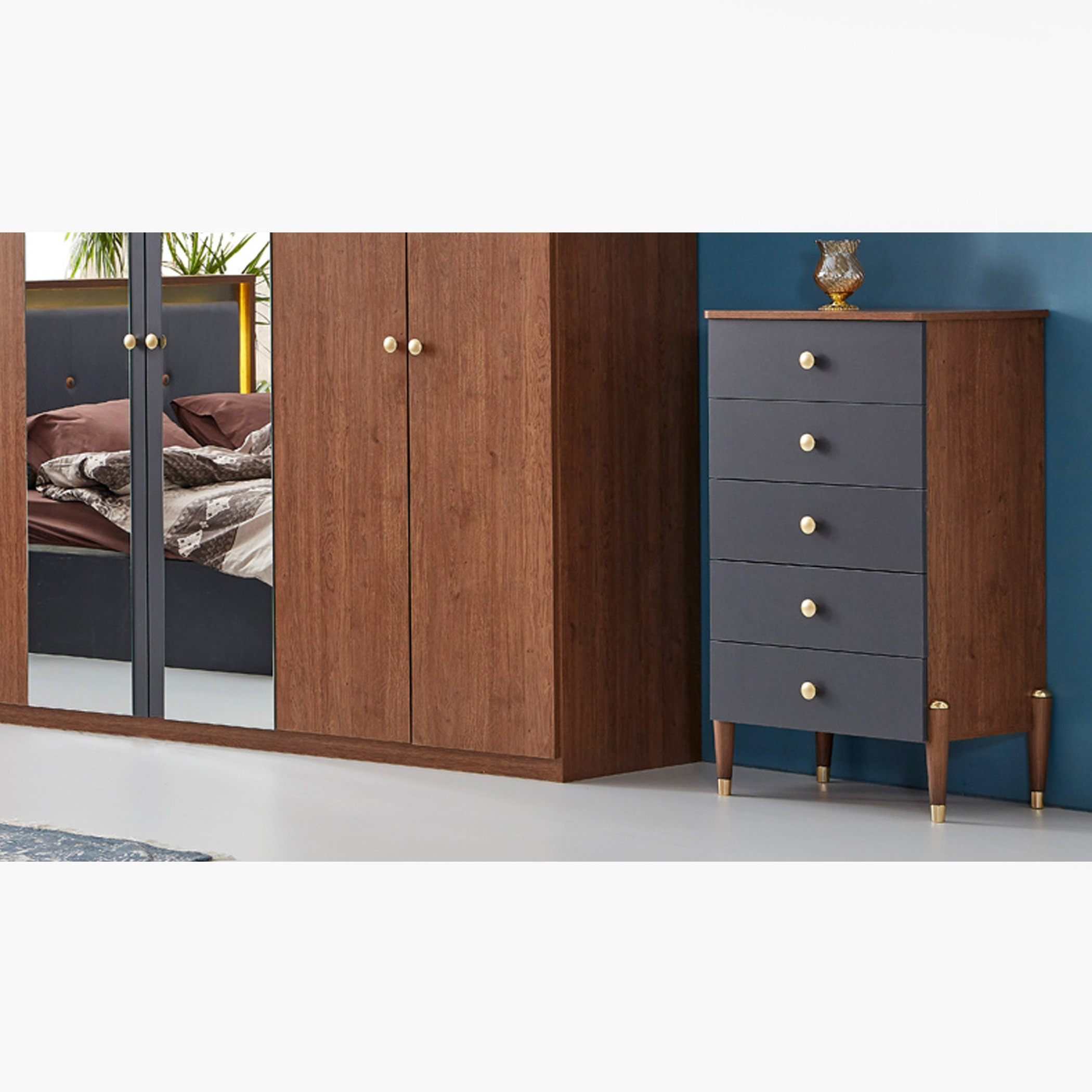 وحدة تخزين 5 أدراج من بناما-hbxfurniture-dressersandchests-chestofdrawers-image-1