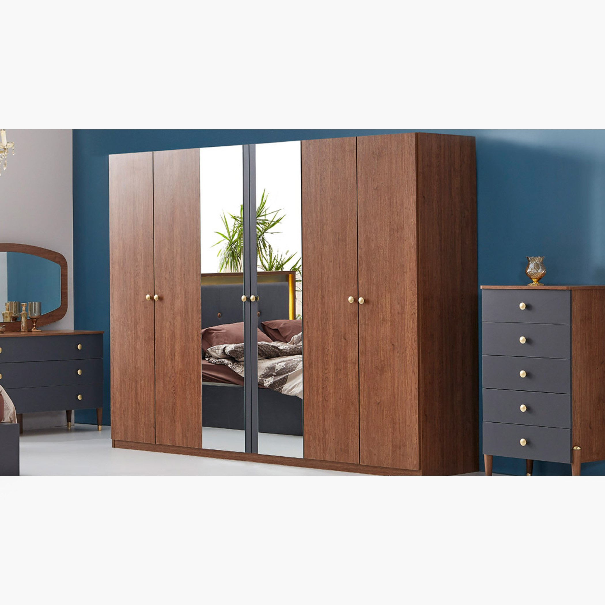 خزانة ملابس بستة أبواب مع مرآتين بناما-hbxfurniture-wardrobes-image-1