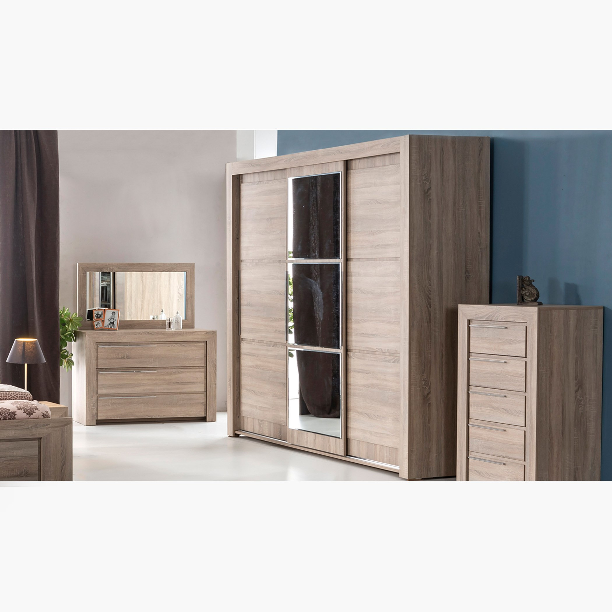خزانة ملابس بـبابين انزلاقيين مع مرآة فيفا-hbxfurniture-wardrobes-image-1