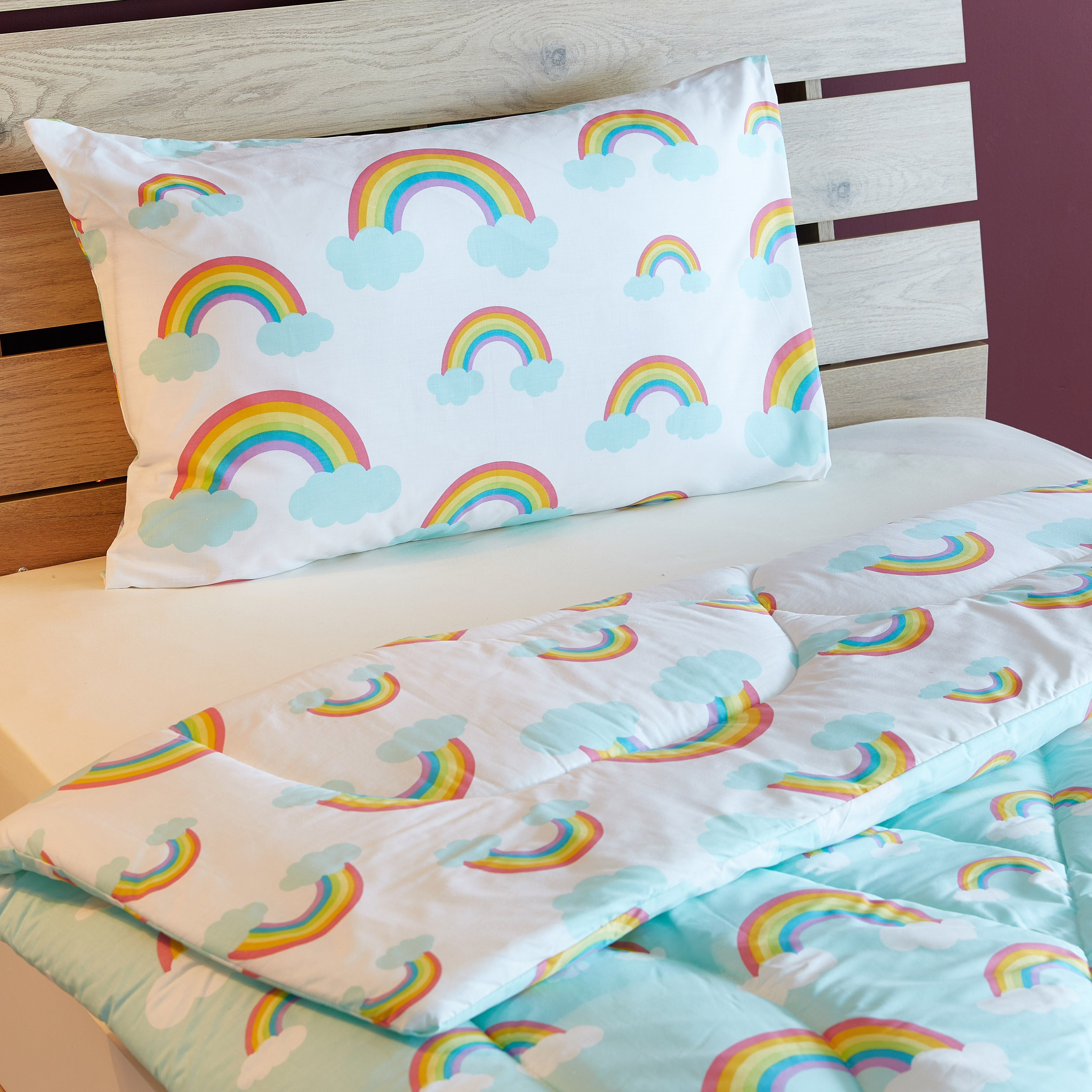 طقم لحاف قطعتين بطبعات سحابة - 220x135 سم-hbxhomeware-hbxkidsandyouth-image-2