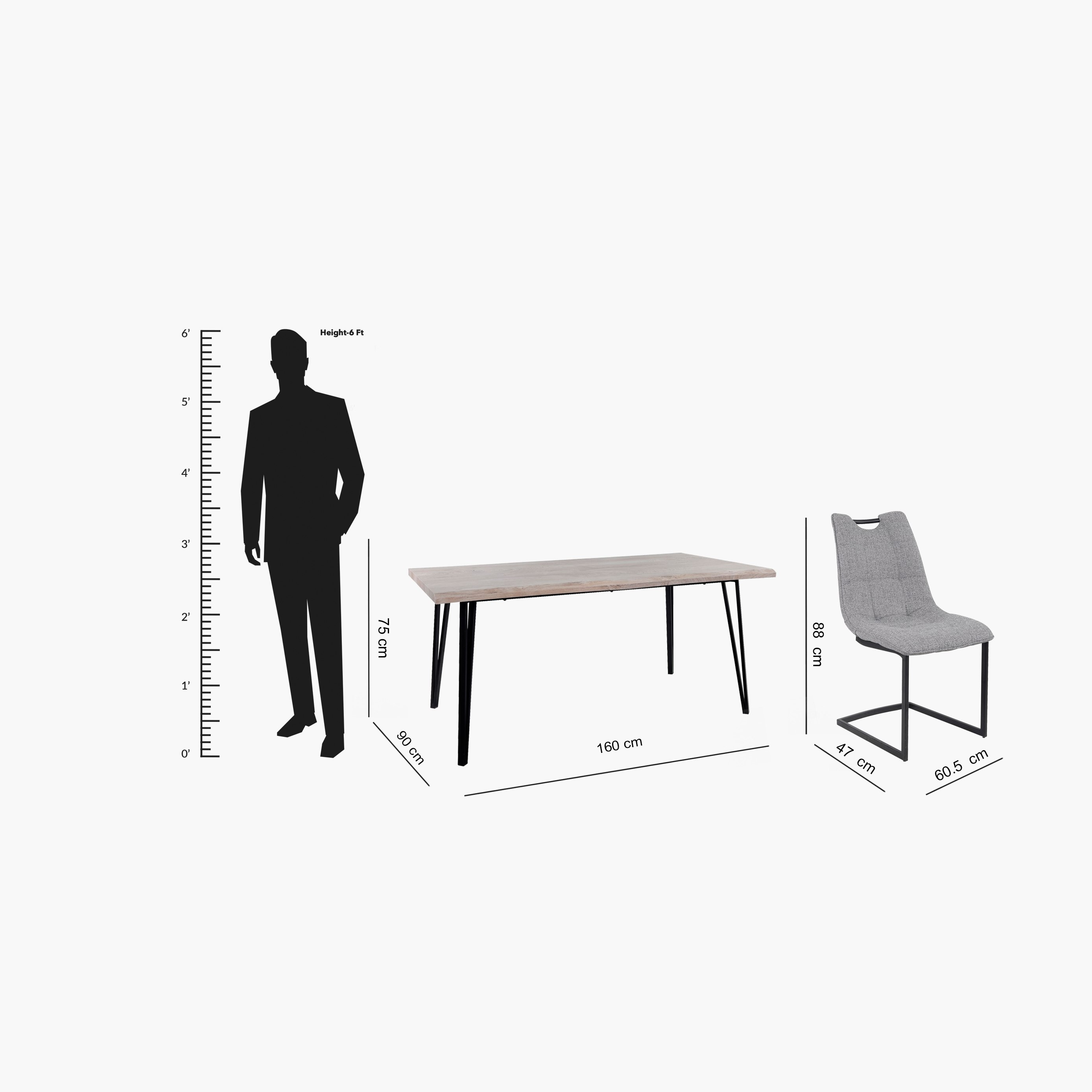 طقم طاولة سفرة 6 مقاعد من وود لاند-hbxfurniture-diningtablesandsets-diningsets-sixseater-image-8