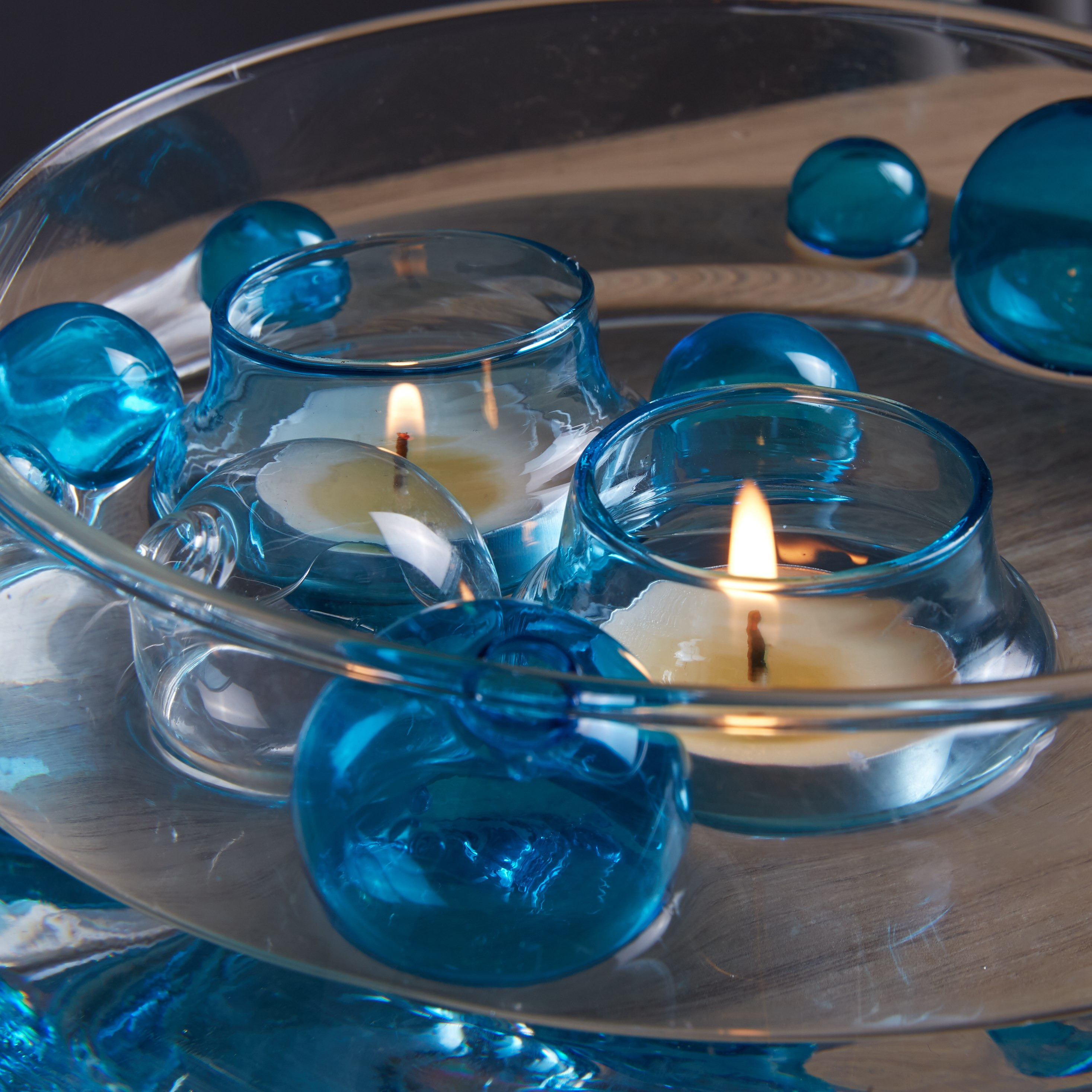 طقم حوامل شموع صغيرة طافية 10 قطع من جالاكسي مع كور ملوّنة-hbxlivingroom-decorandaccessories-candleholders-image-3