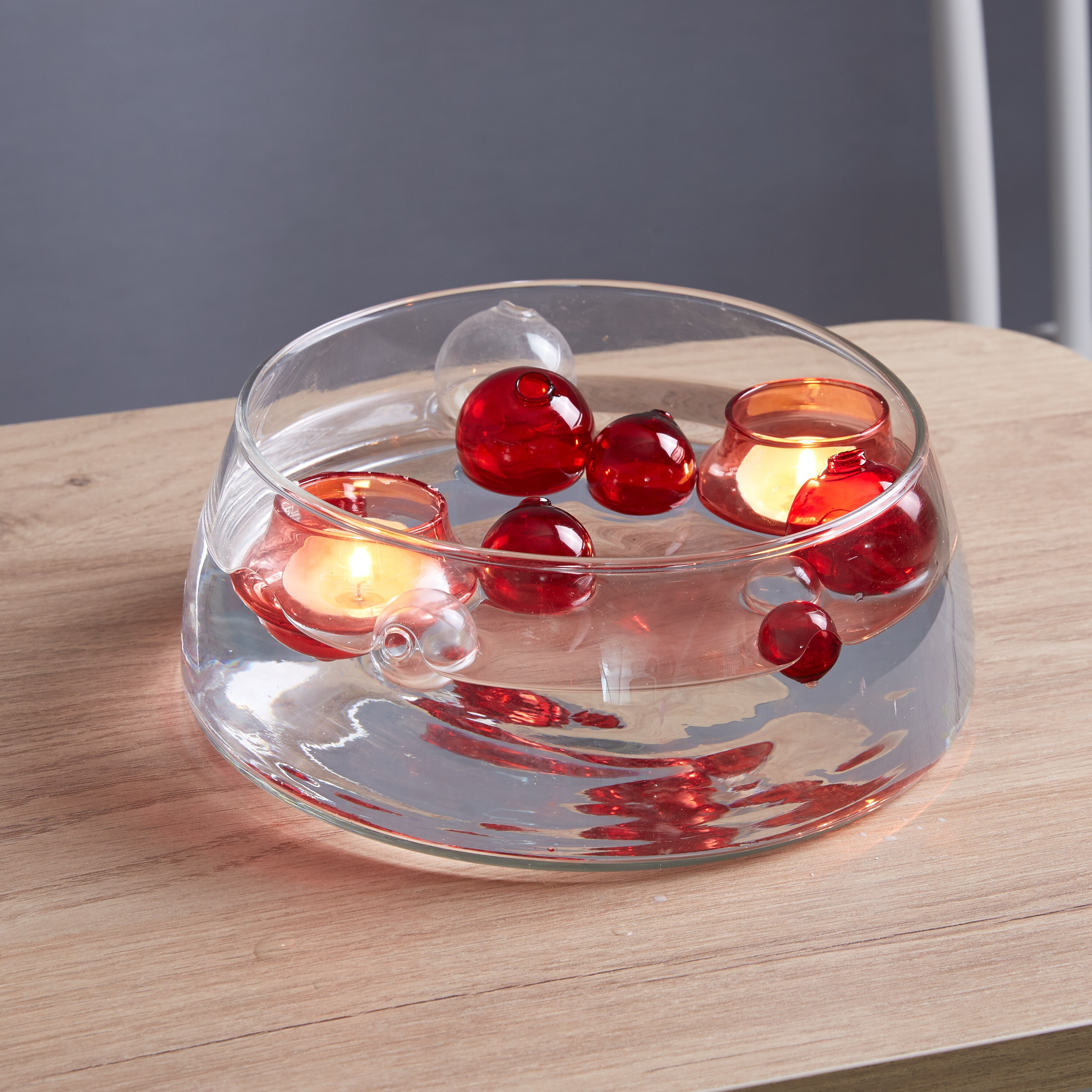 طقم حوامل شموع زجاجيّة طافية من جلاكسي- 10 قطع-hbxlivingroom-decorandaccessories-candleholders-image-1