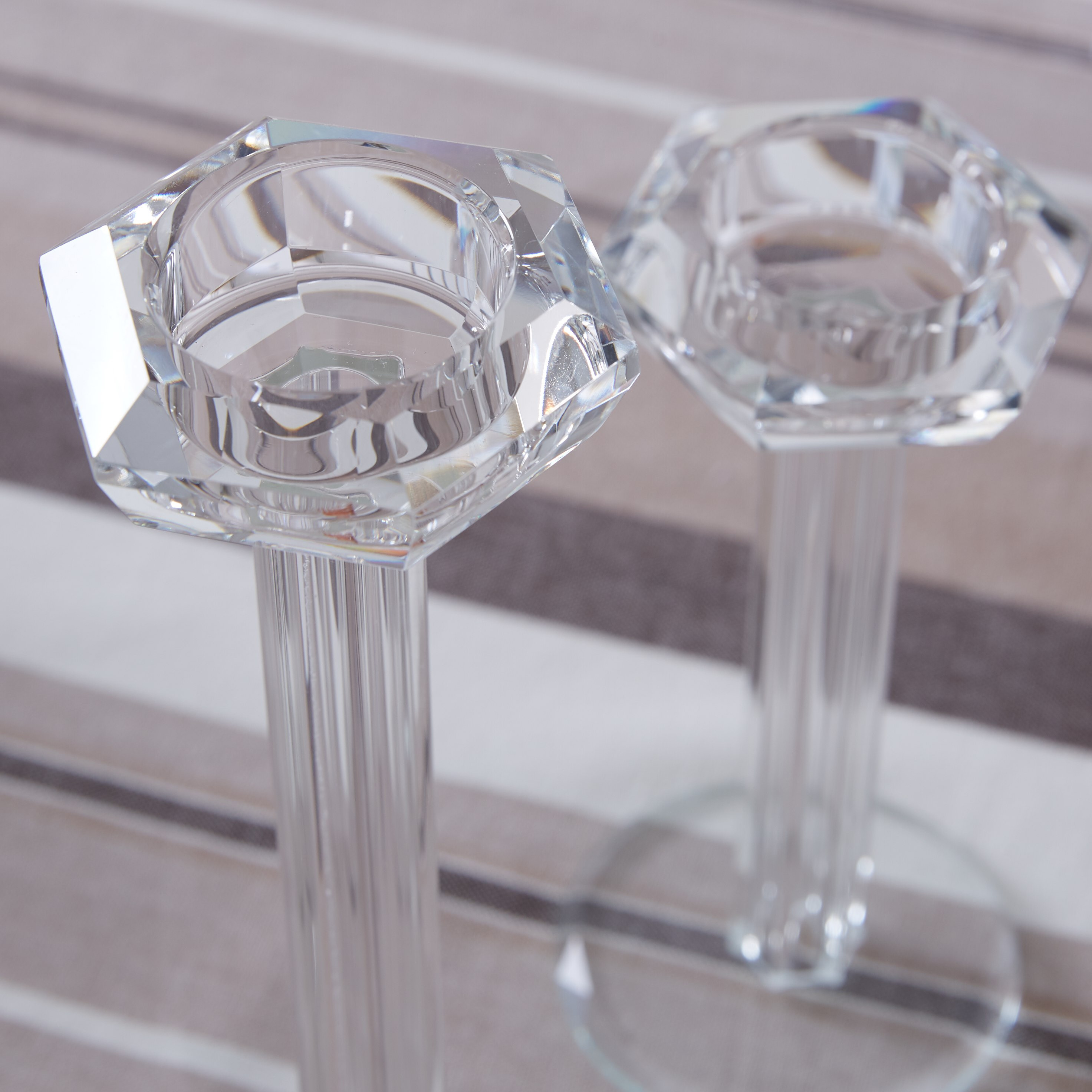 حامل شموع صغيرة  كريستالي من كريستال- طقم من 3 قطع-hbxlivingroom-decorandaccessories-candleholders-image-3