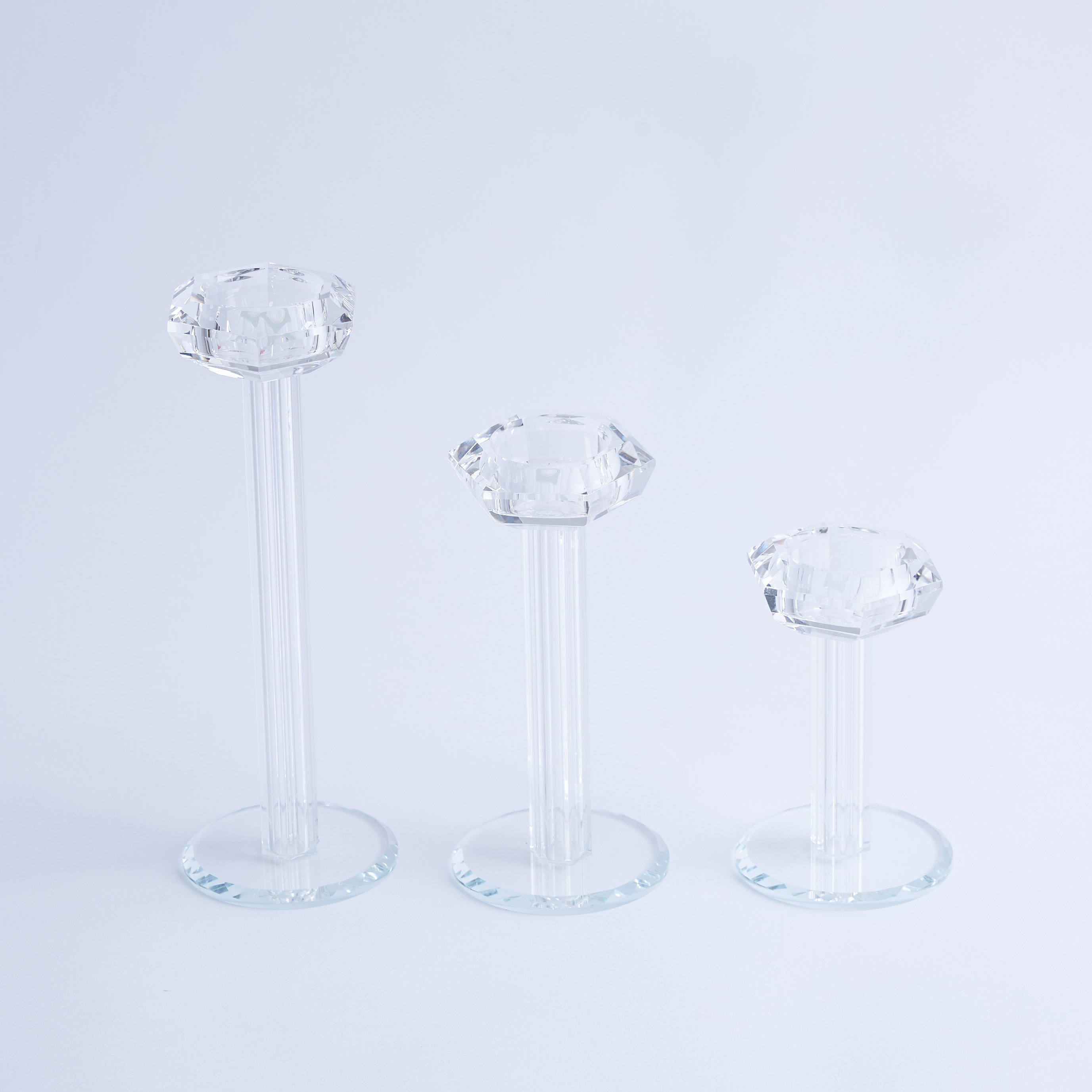 حامل شموع صغيرة  كريستالي من كريستال- طقم من 3 قطع-hbxlivingroom-decorandaccessories-candleholders-image-5