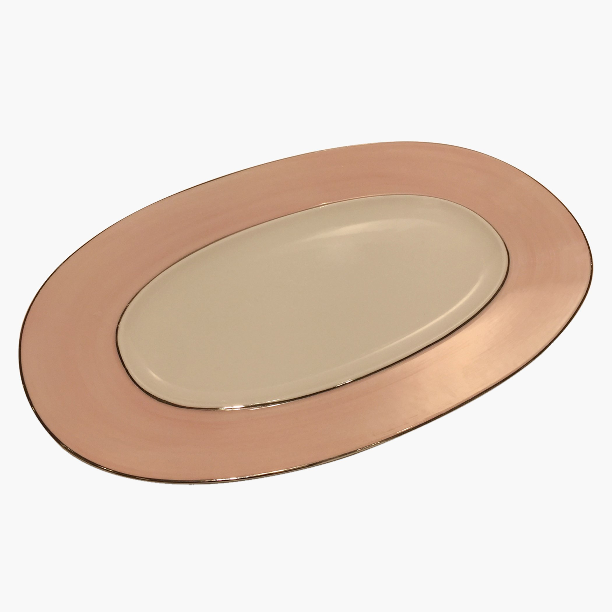 صحن بيضاوي مزدوج اللون من إليجانت- 38 سم-hbxdecorandfurnishings-tabletop-crockery-image-2