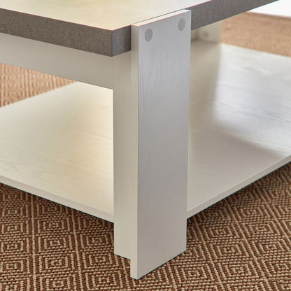 Cementino Rectangular Coffee Table with Undershelf