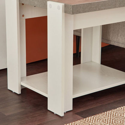 Cementino End Table with Undershelf
