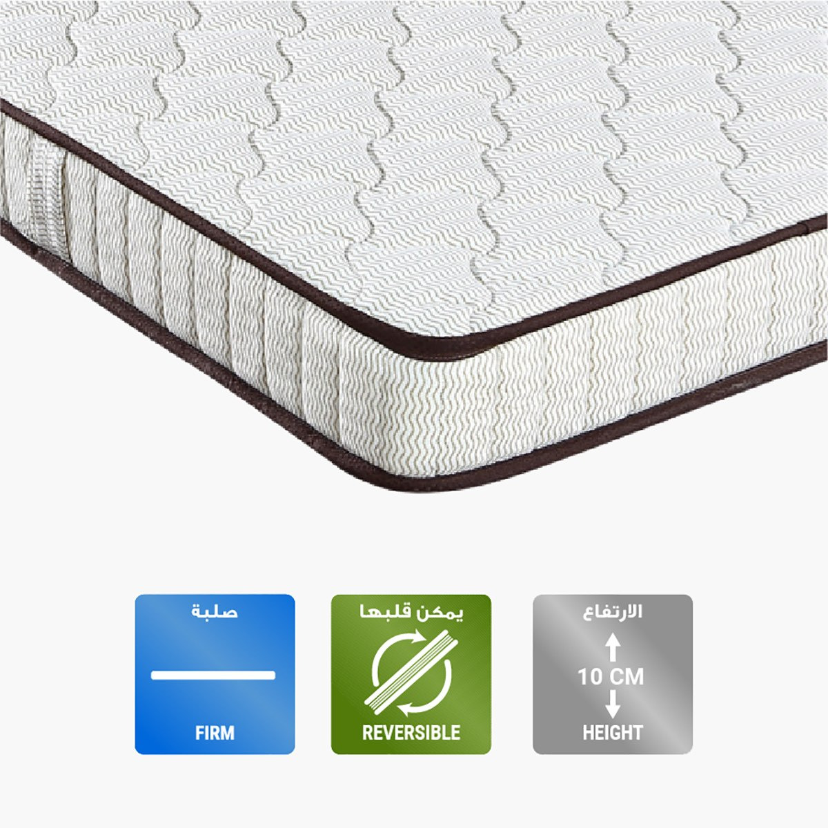 مرتبة فردية بارزة الملمس مغلفة ملفوفة من آي جاز - 90x200x10 سم-hbxfurniture-bedroom-mattresses-single-image-1