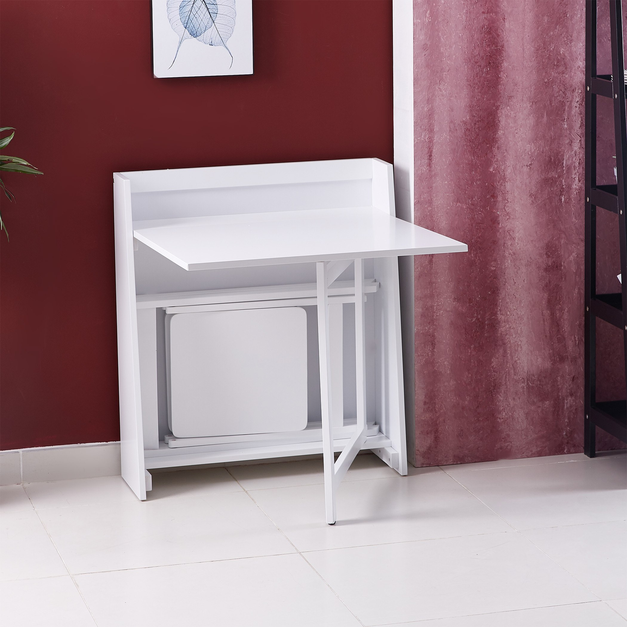 Vatin 2-Seater Foldable Wall Mounted Dining Set-hbxfurniture-diningtablesandsets-diningsets-twoseater-image-4