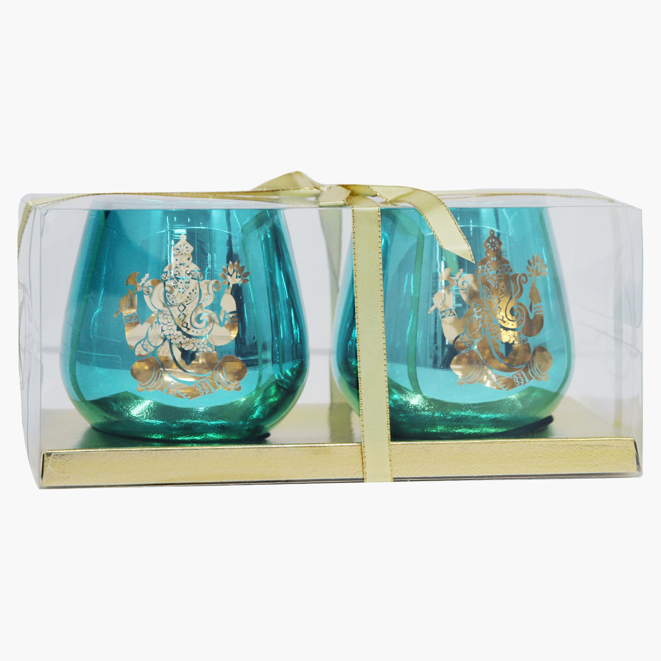 حامل شموع زجاجي على شكل بيضة بطبعات الإلهة جانيشا - طقم من قطعتين-hbxlivingroom-decorandaccessories-candleholders-image-2