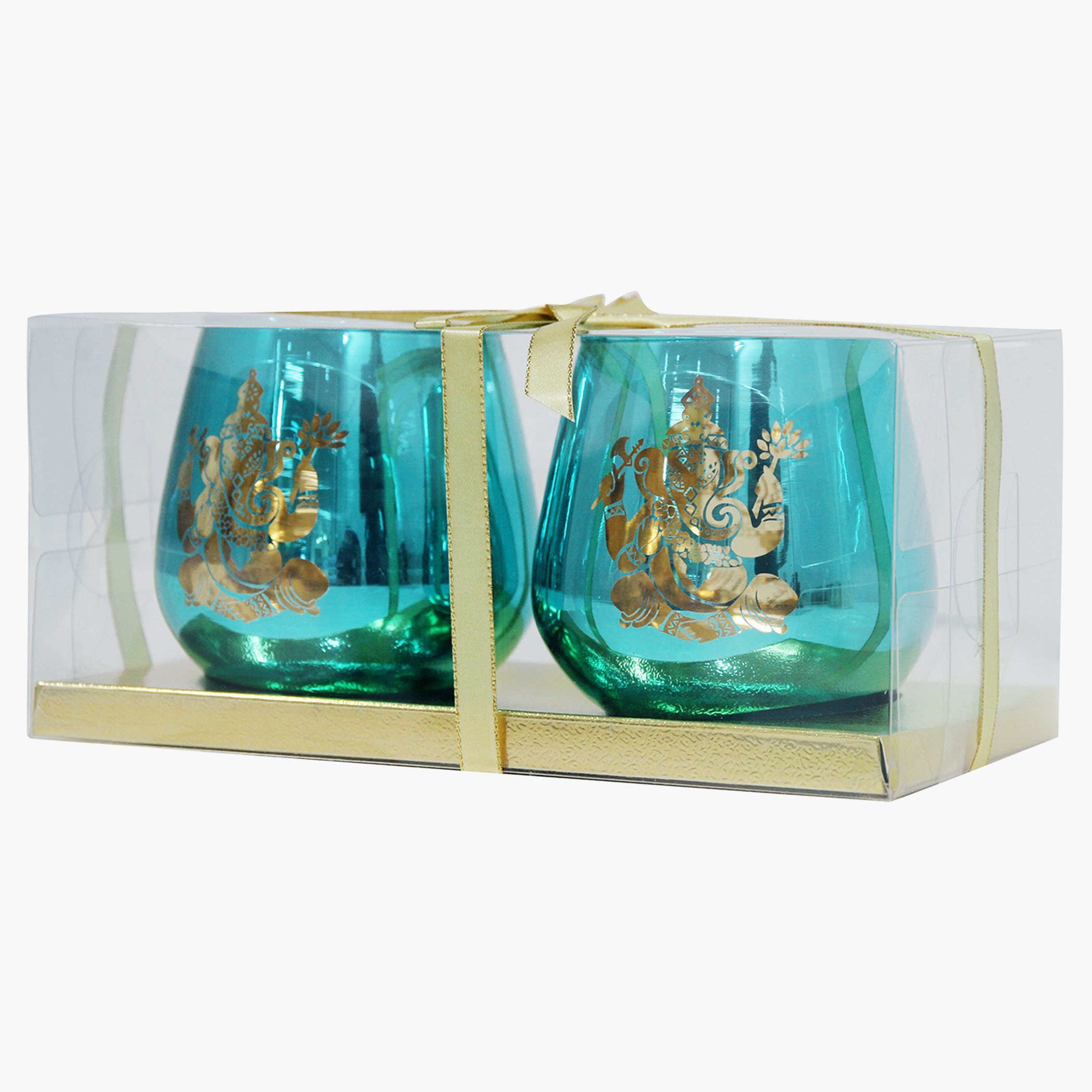 حامل شموع زجاجي على شكل بيضة بطبعات الإلهة جانيشا - طقم من قطعتين-hbxlivingroom-decorandaccessories-candleholders-image-3