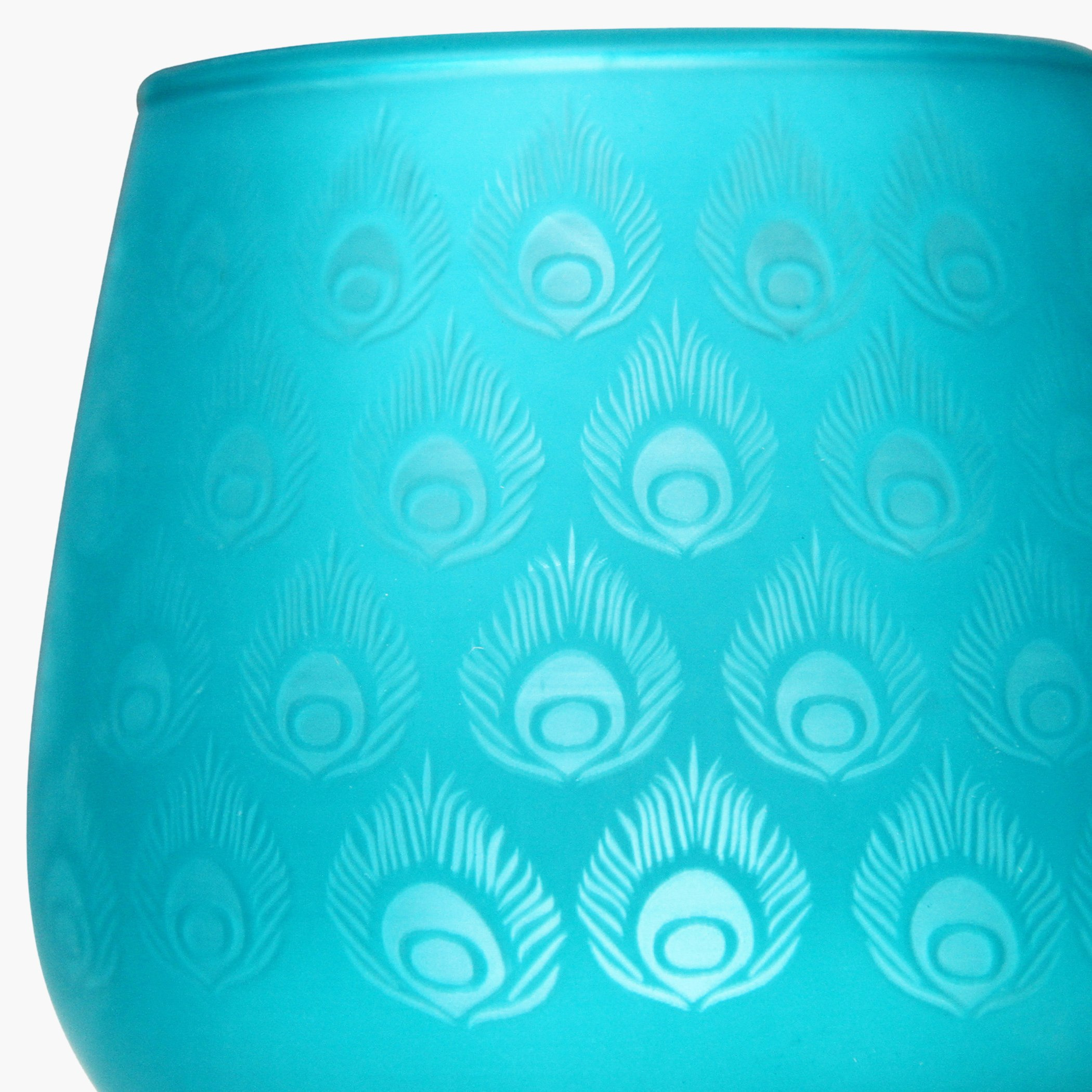 حامل شموع زجاجي على شكل بيضة بطبعات بيكوك - طقم من قطعتين-hbxlivingroom-decorandaccessories-candleholders-image-5