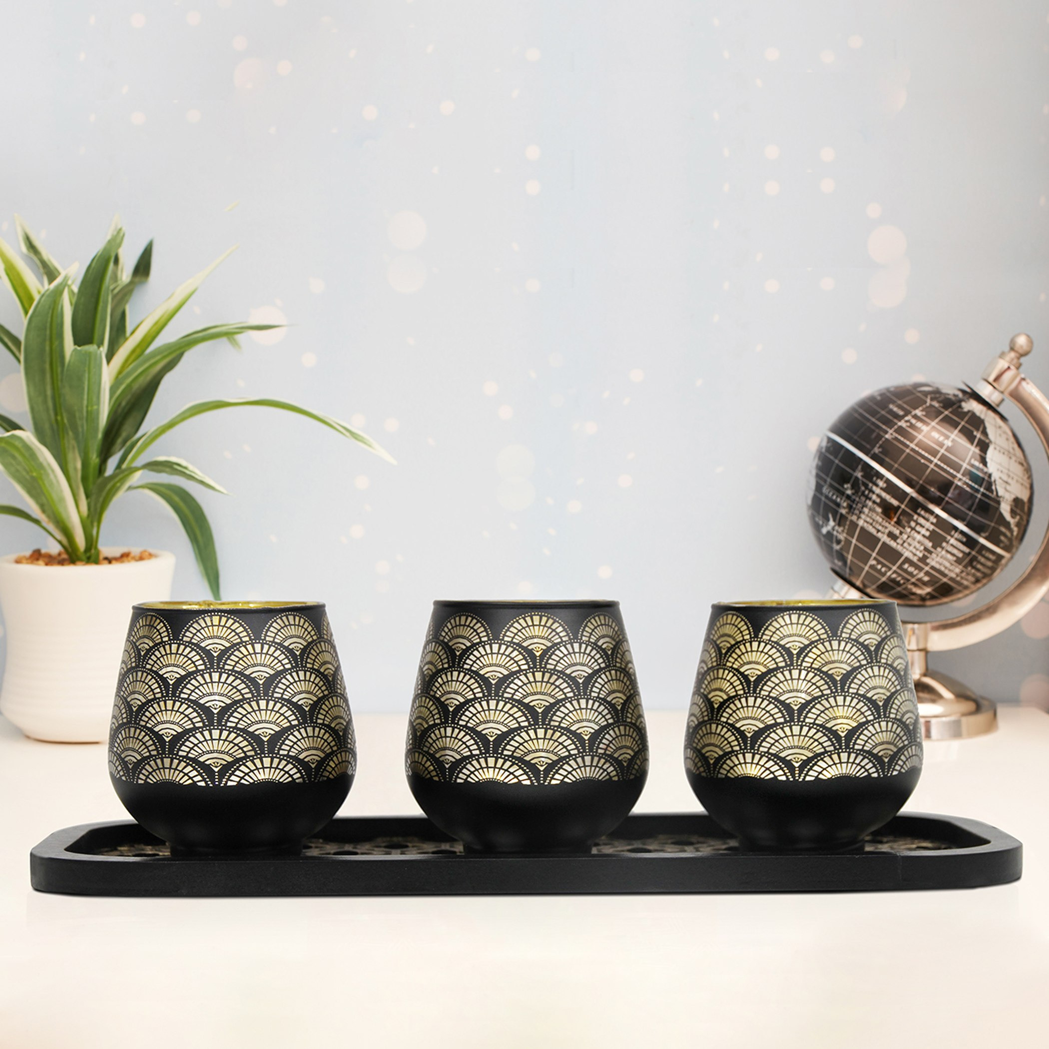 طقم حوامل شموع على شكل بيضة وصينية - 3 قطع-hbxlivingroom-decorandaccessories-candleholders-image-1