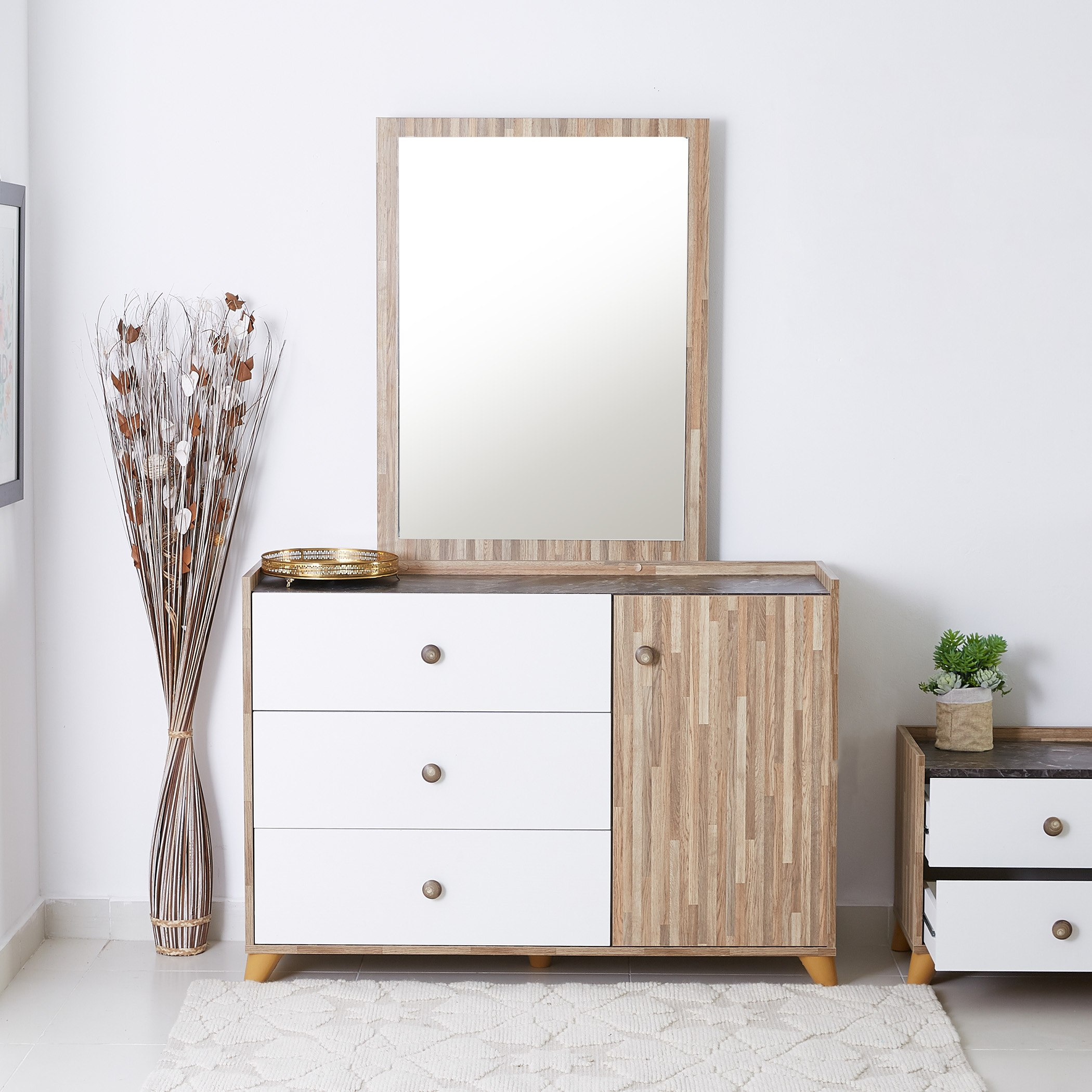 طقم غرفة نوم كينج 6 قطع من سولي - 180x200 سم-hbxbedroom-bedsandbedsets-bedroomsets-king-image-16