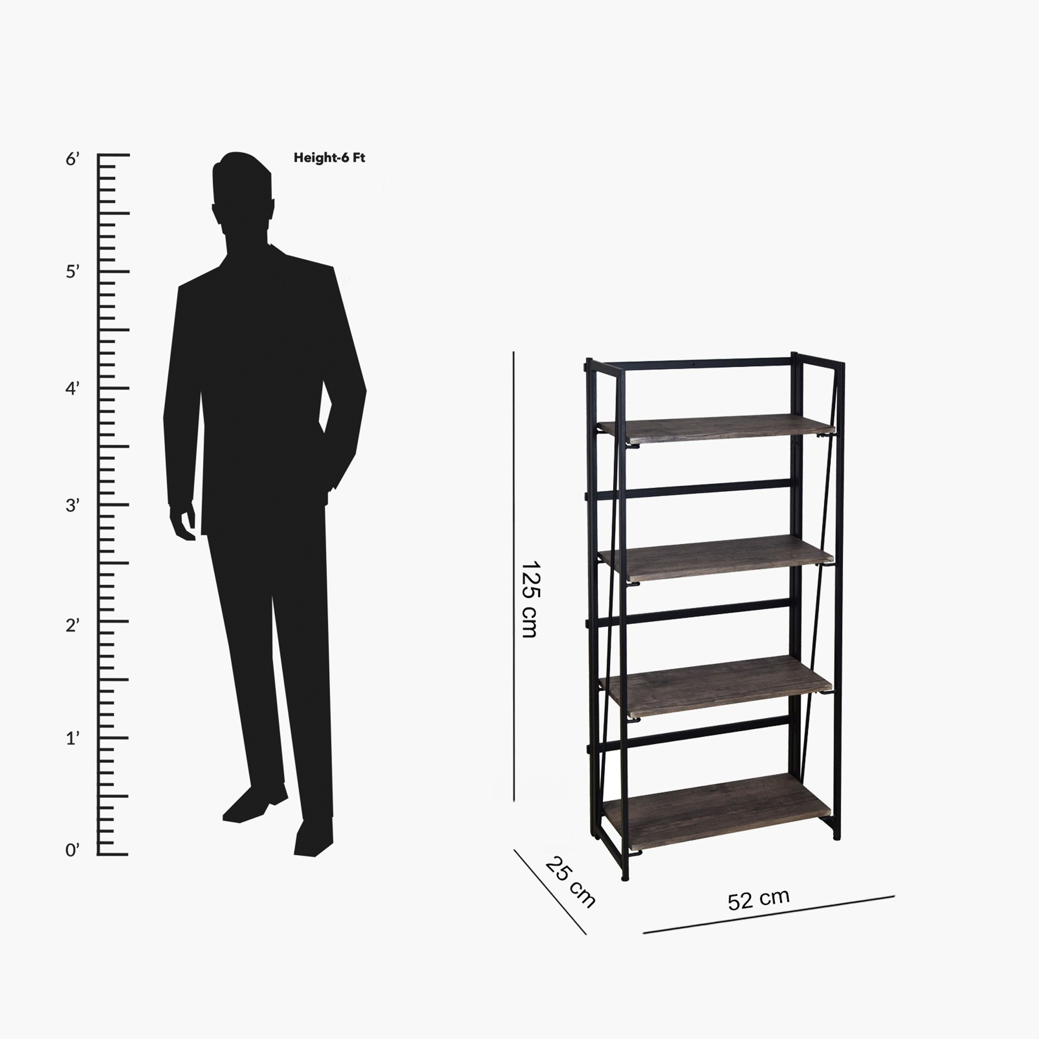 Miro Folding Matte Bookcase-hbxfurniture-office-bookcases-image-7