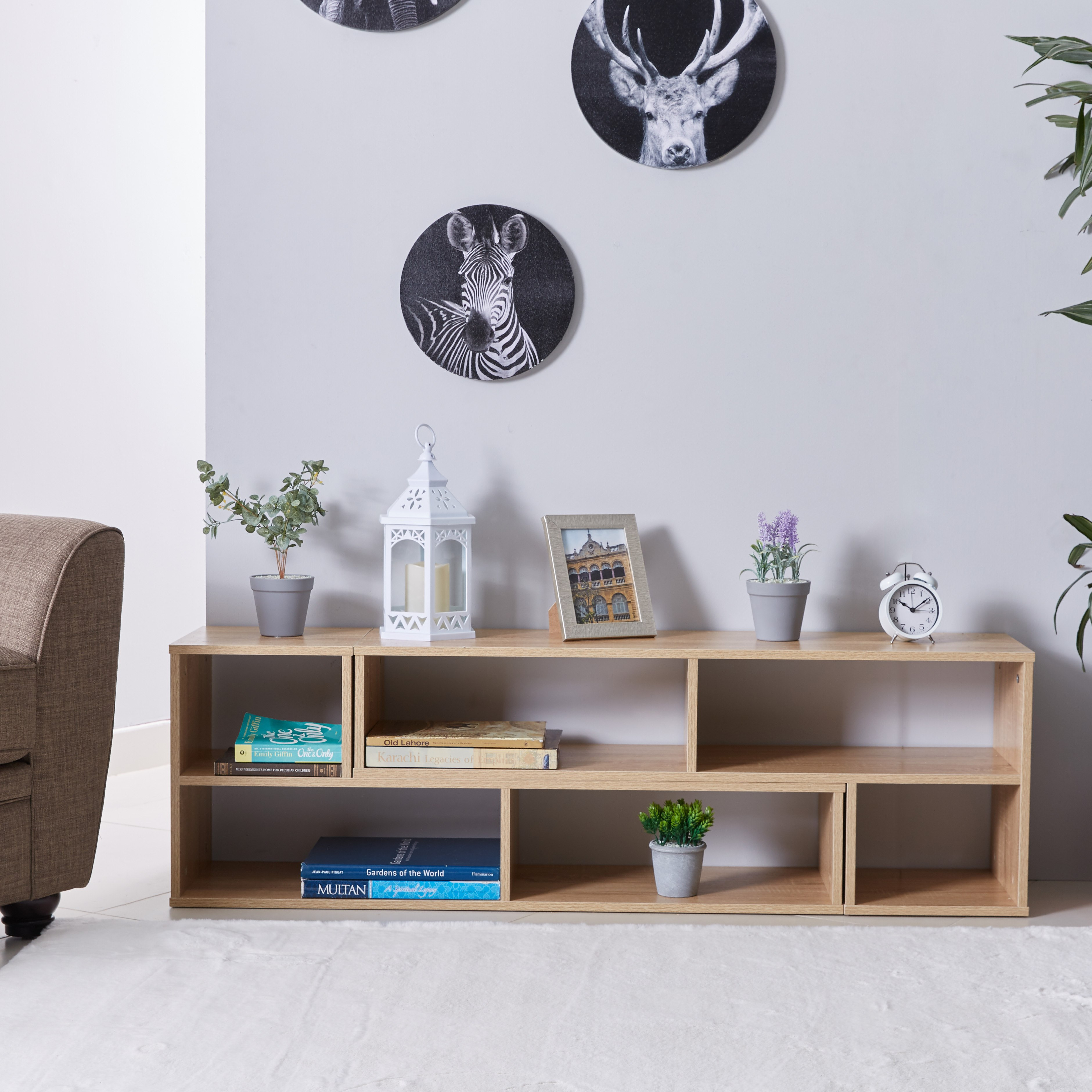 خزانة كتب بطابقين من ألبا - 218x30x43 سم-hbxfurniture-office-bookcases-image-1