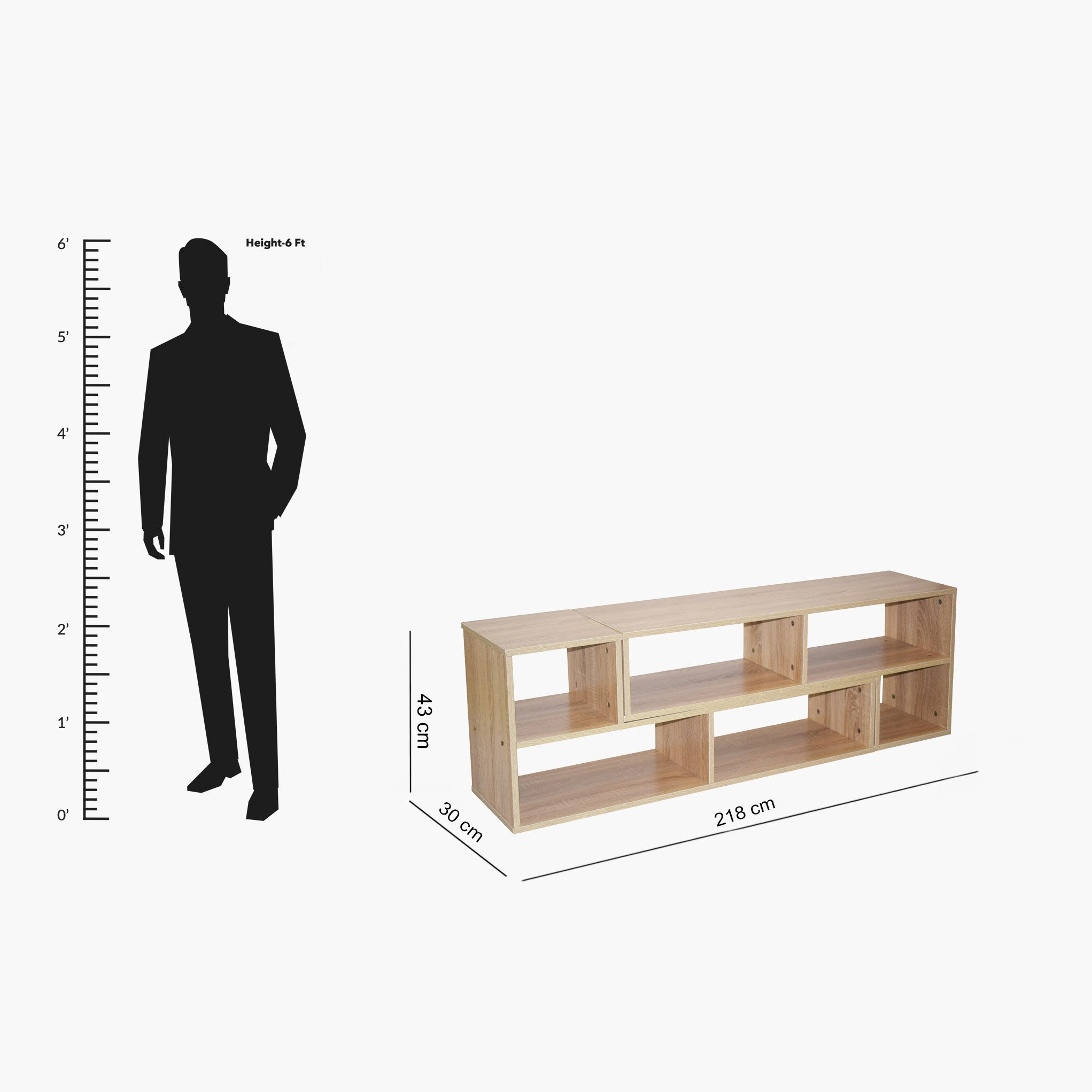 خزانة كتب بطابقين من ألبا - 218x30x43 سم-hbxfurniture-office-bookcases-image-7