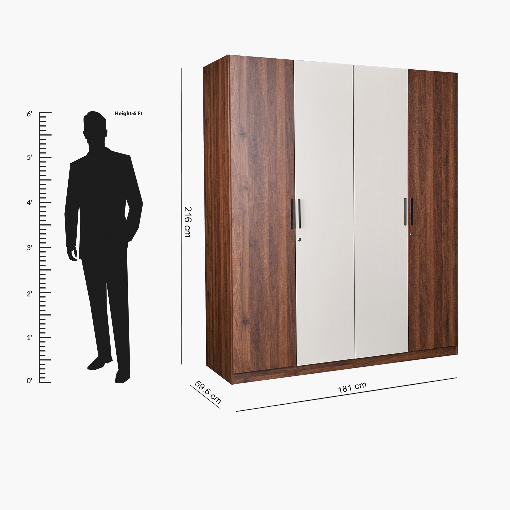 خزانة ملابس 4 أبواب - أريزونا من موڤو-hbxfurniture-wardrobes-image-10
