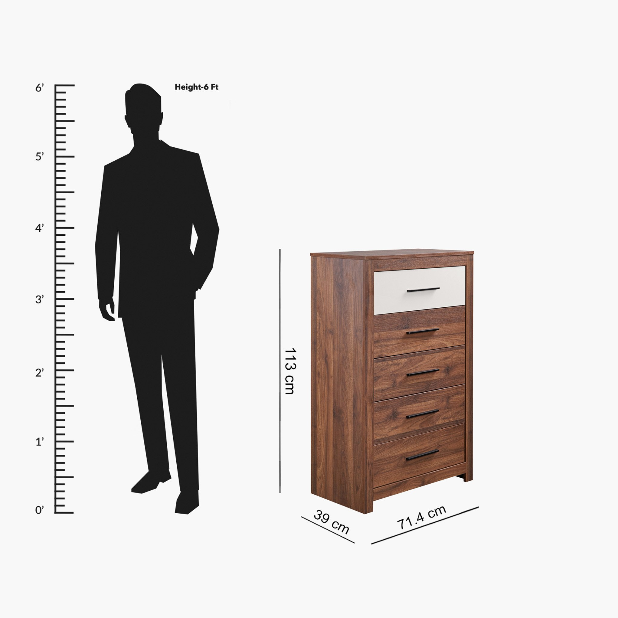 وحدة تخزين 5 أدراج - أريزونا من موڤو -hbxfurniture-dressersandchests-chestofdrawers-image-7
