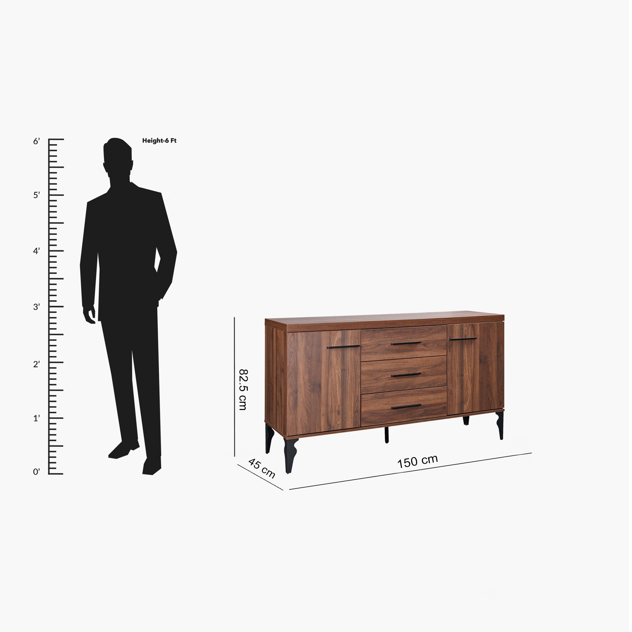خزانة جانبية ببابين و3 أدراج قابلة للسحب من أريزونا-hbxfurniture-diningroom-buffetsandsideboards-image-7