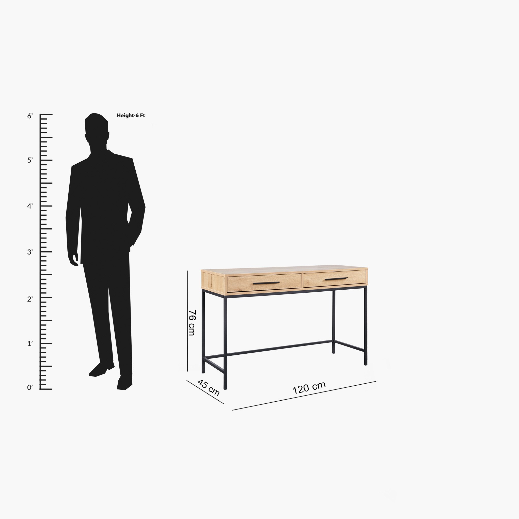 Urban Study Desk with 2-Drawers-hbxfurniture-office-desks-image-7