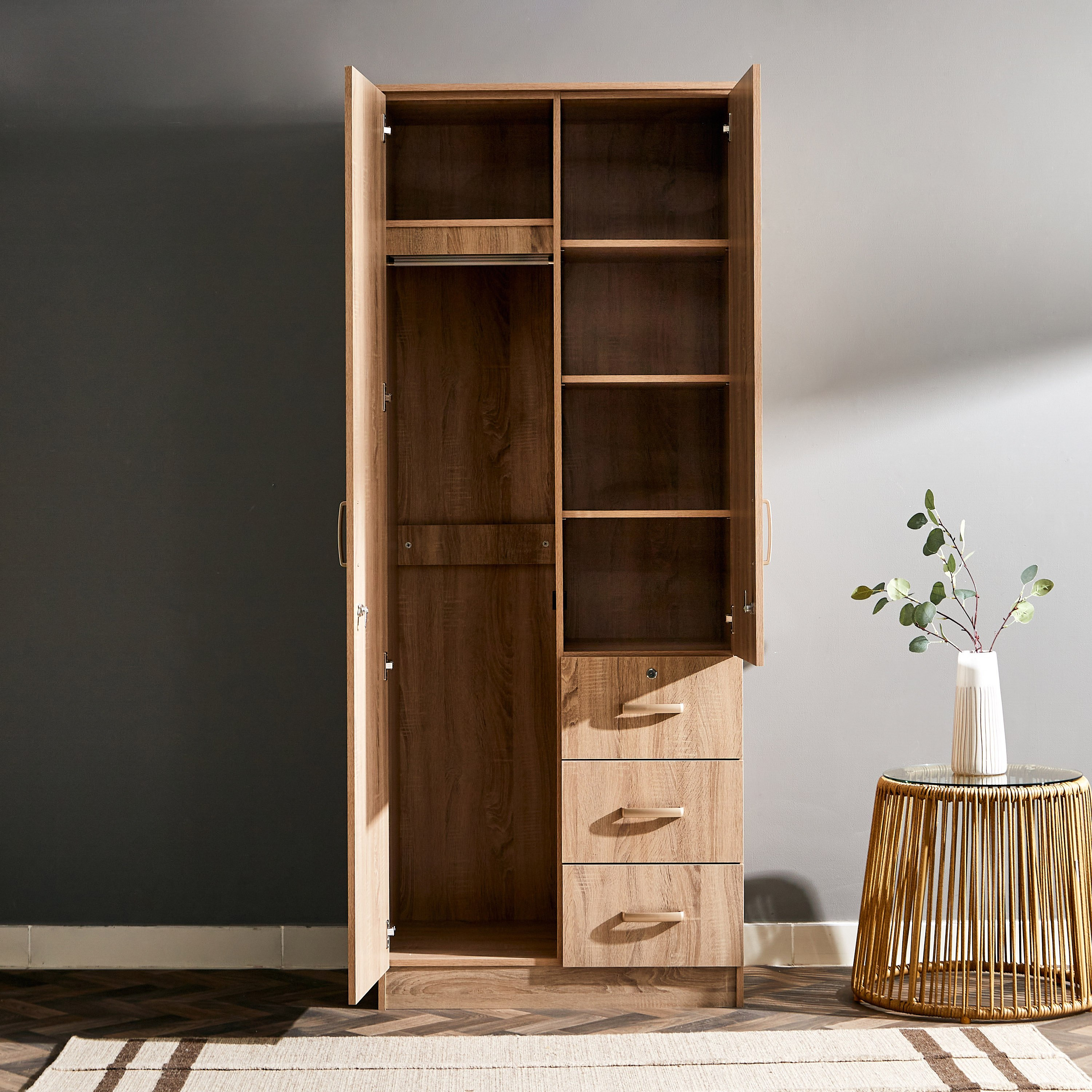 Movo Cooper 2-Door Wardrobe with 3 Drawers and Mirror-PROMO_HB_KSA_HBX10_190925-image-4