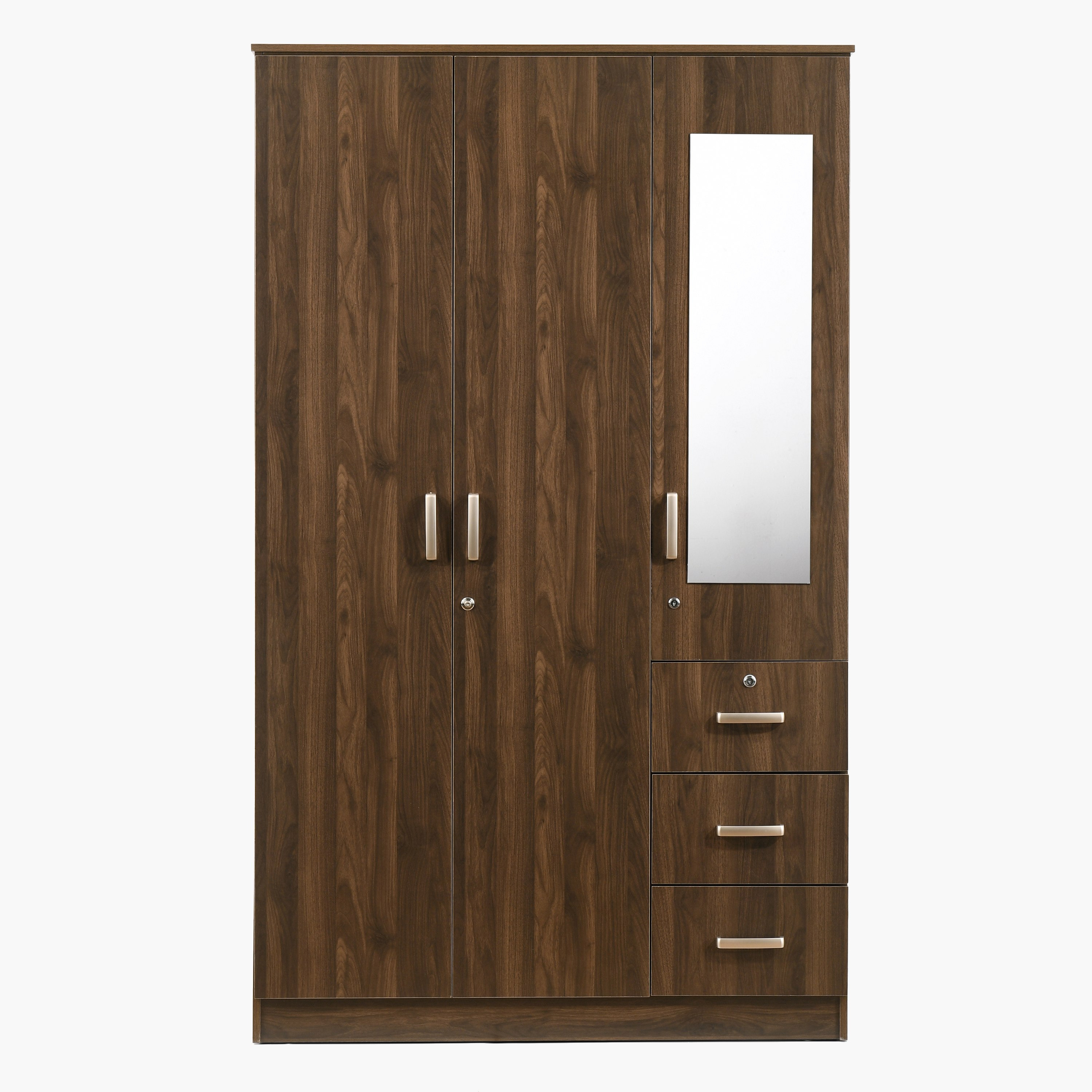 خزانة ملابس 3 أبواب قابلة للقفل مع 3 أدراج ومرآة - كوبر من موڤو-hbxfurniture-wardrobes-image-6